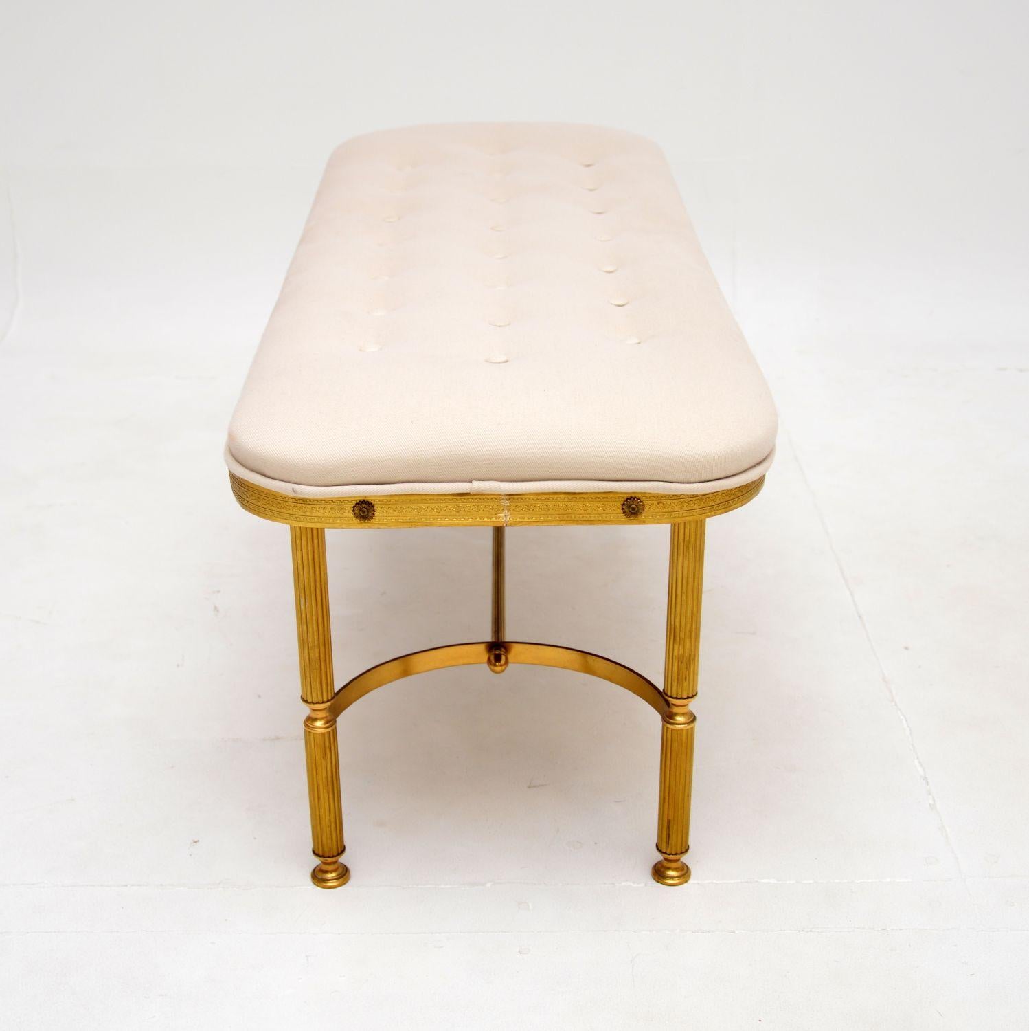 Antique French Brass Stool In Good Condition In London, GB