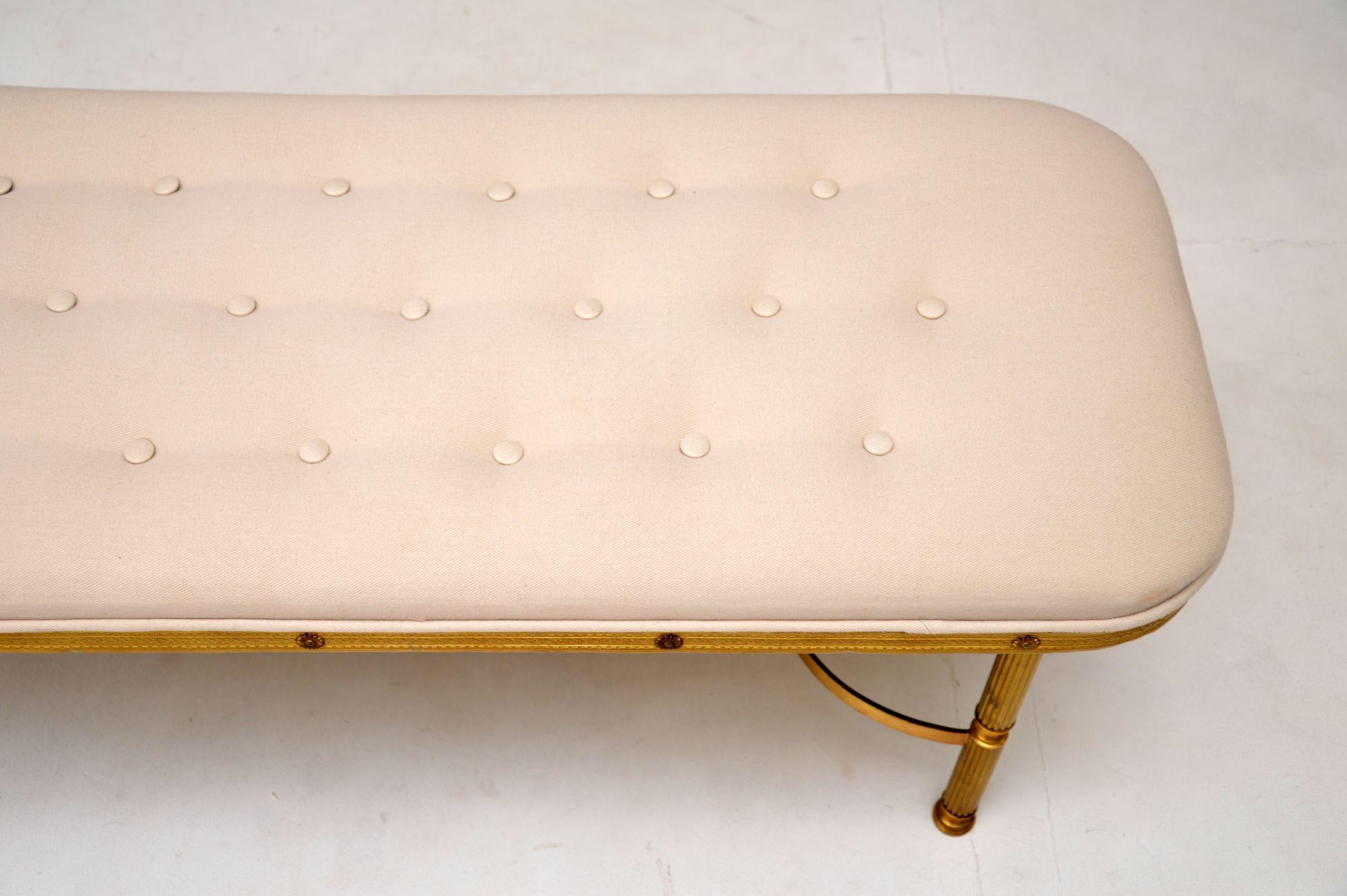 Antique French Brass Stool 1
