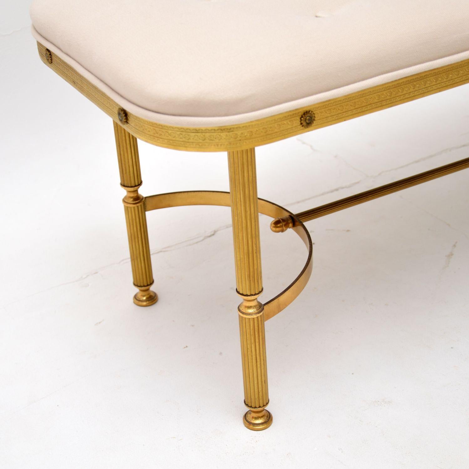 Antique French Brass Stool 2