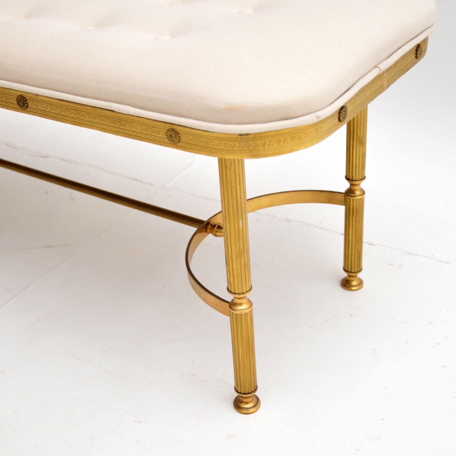Antique French Brass Stool 3