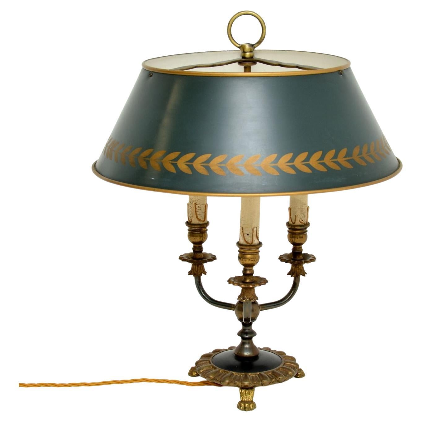 Antique Library Brass Table Lamp For Sale at 1stDibs