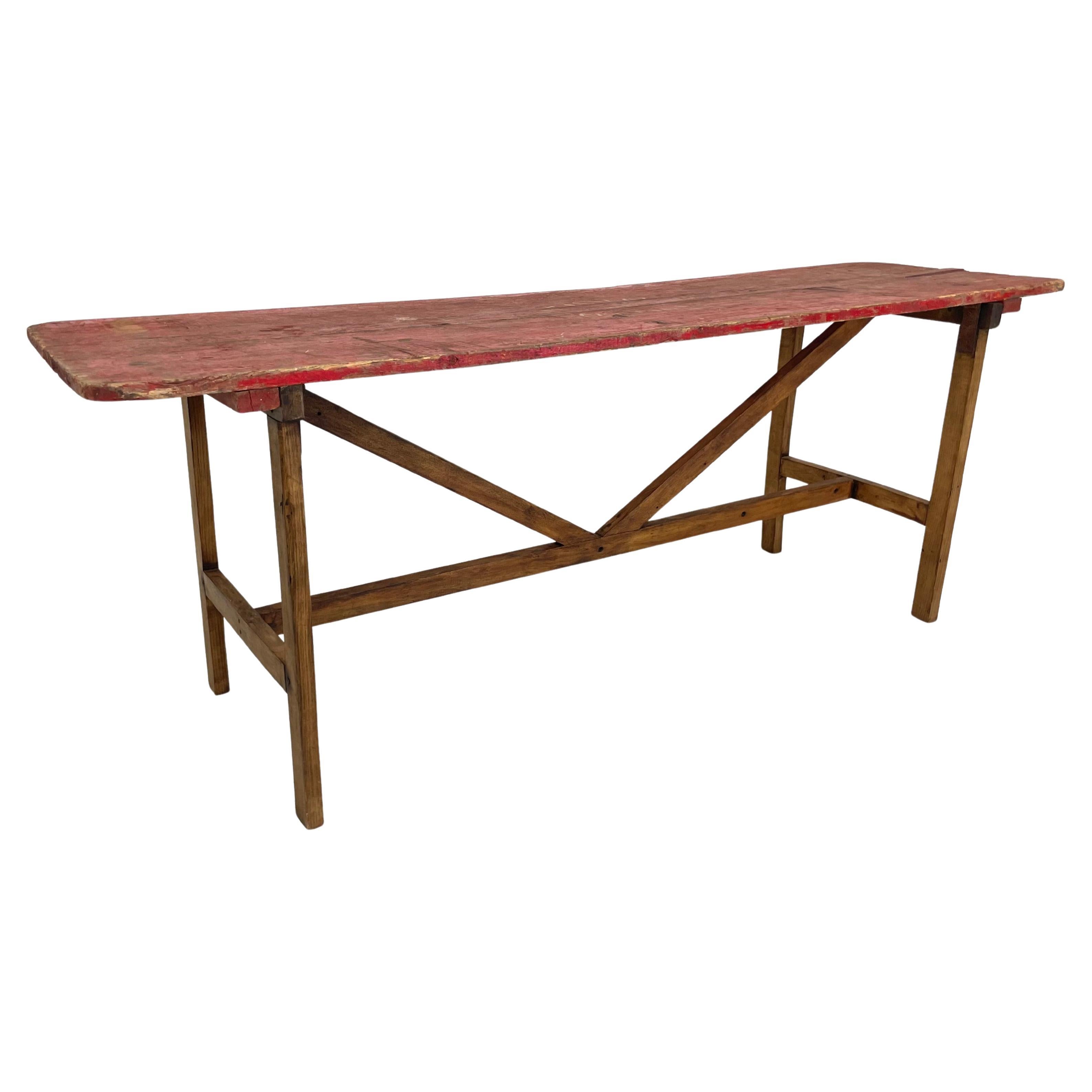 Antique French Brasserie Table