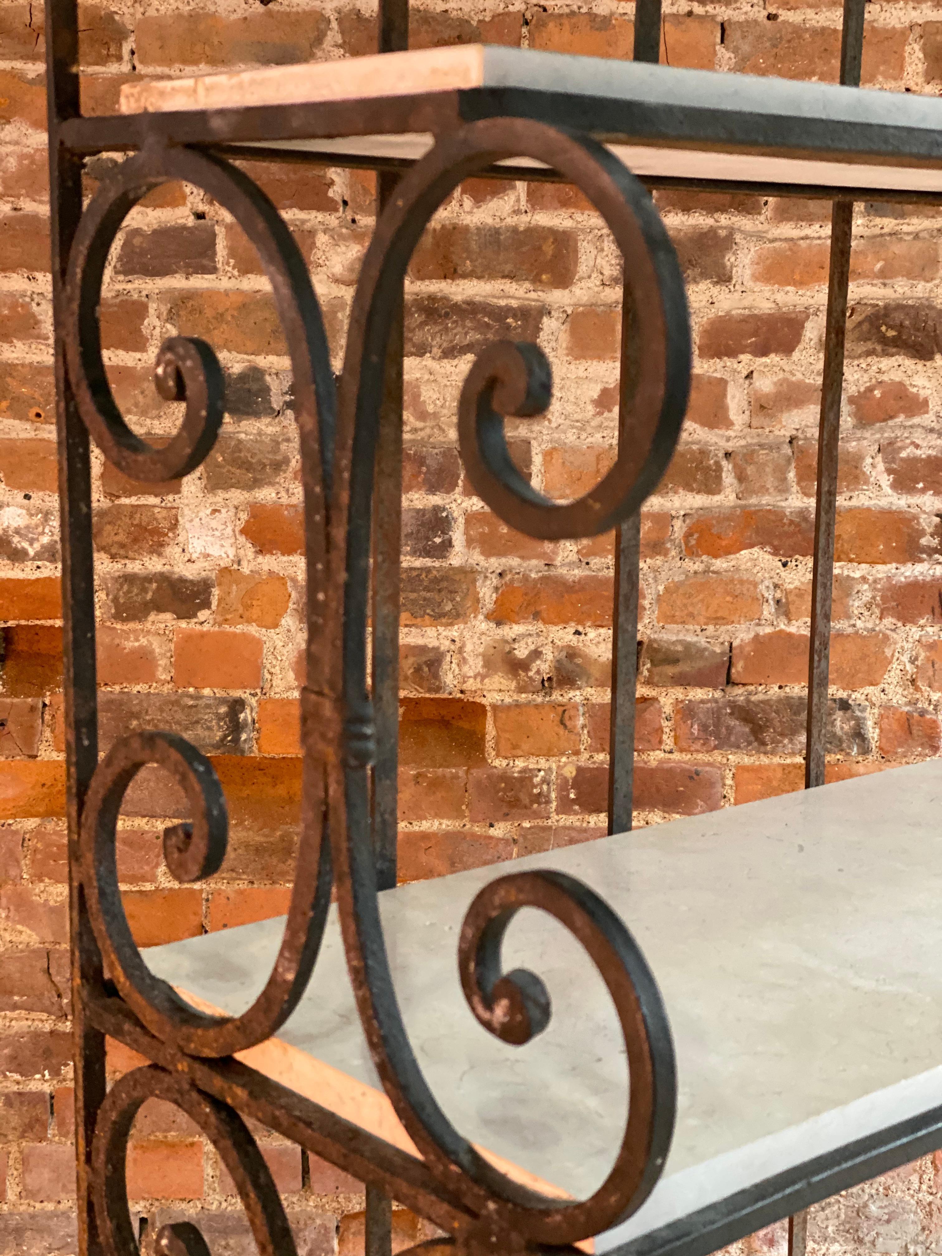 Antique French Bread Display Stand Iron Étagère 19th Century, France, circa 1890 In Good Condition In Longdon, Tewkesbury