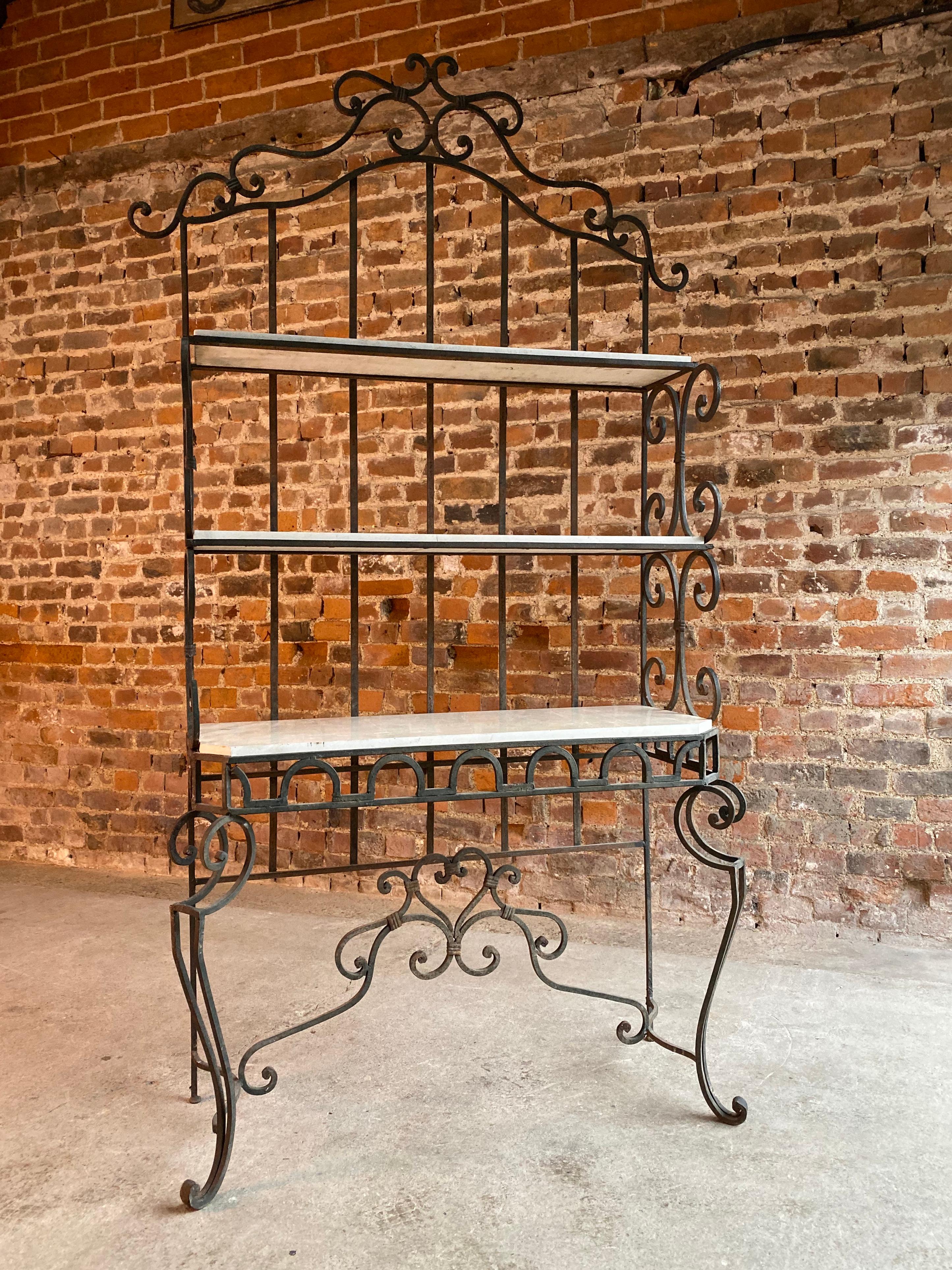 Antique French Bread Display Stand Iron Étagère 19th Century, France, circa 1890 4