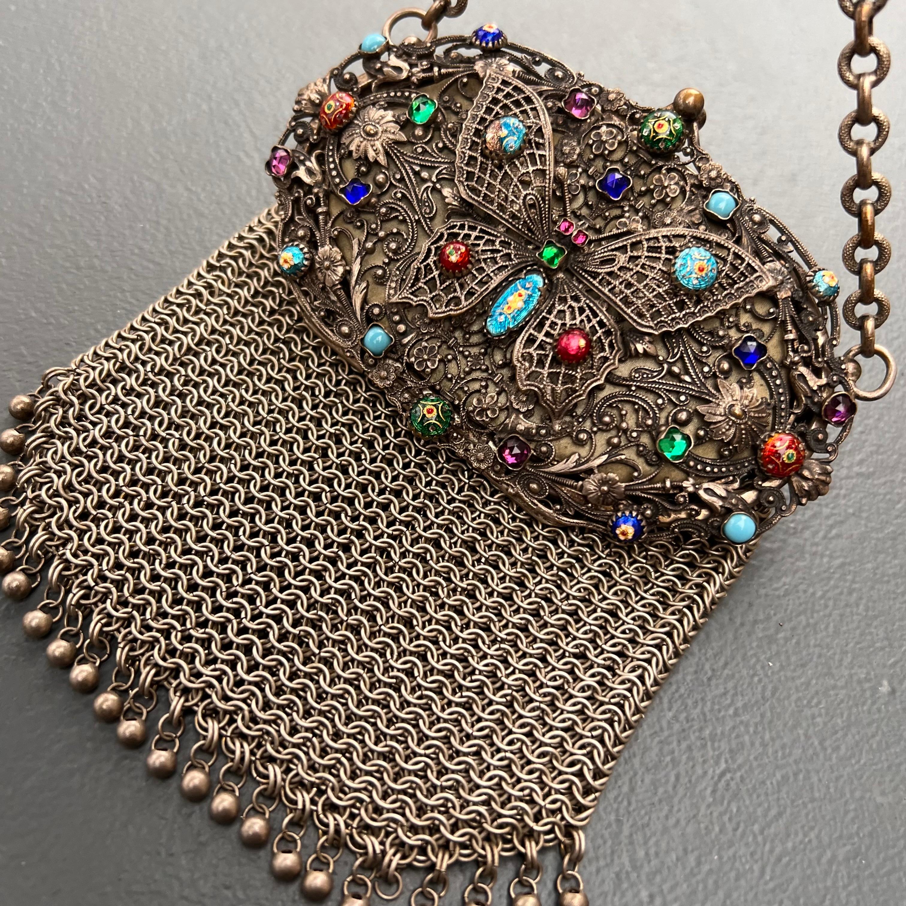 vintage mesh coin purse