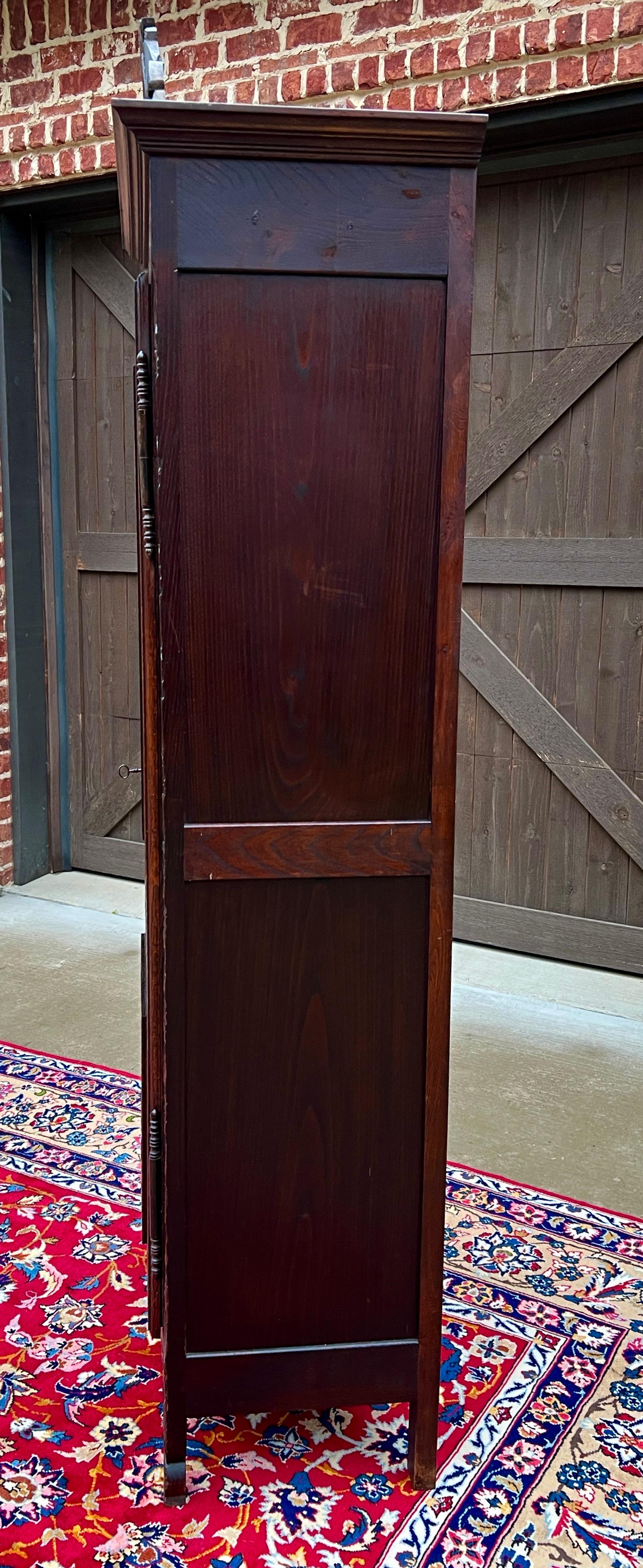 Antique French Breton Antique French Breton Armoire Wardrobe Cabinet Linen 19thC 6