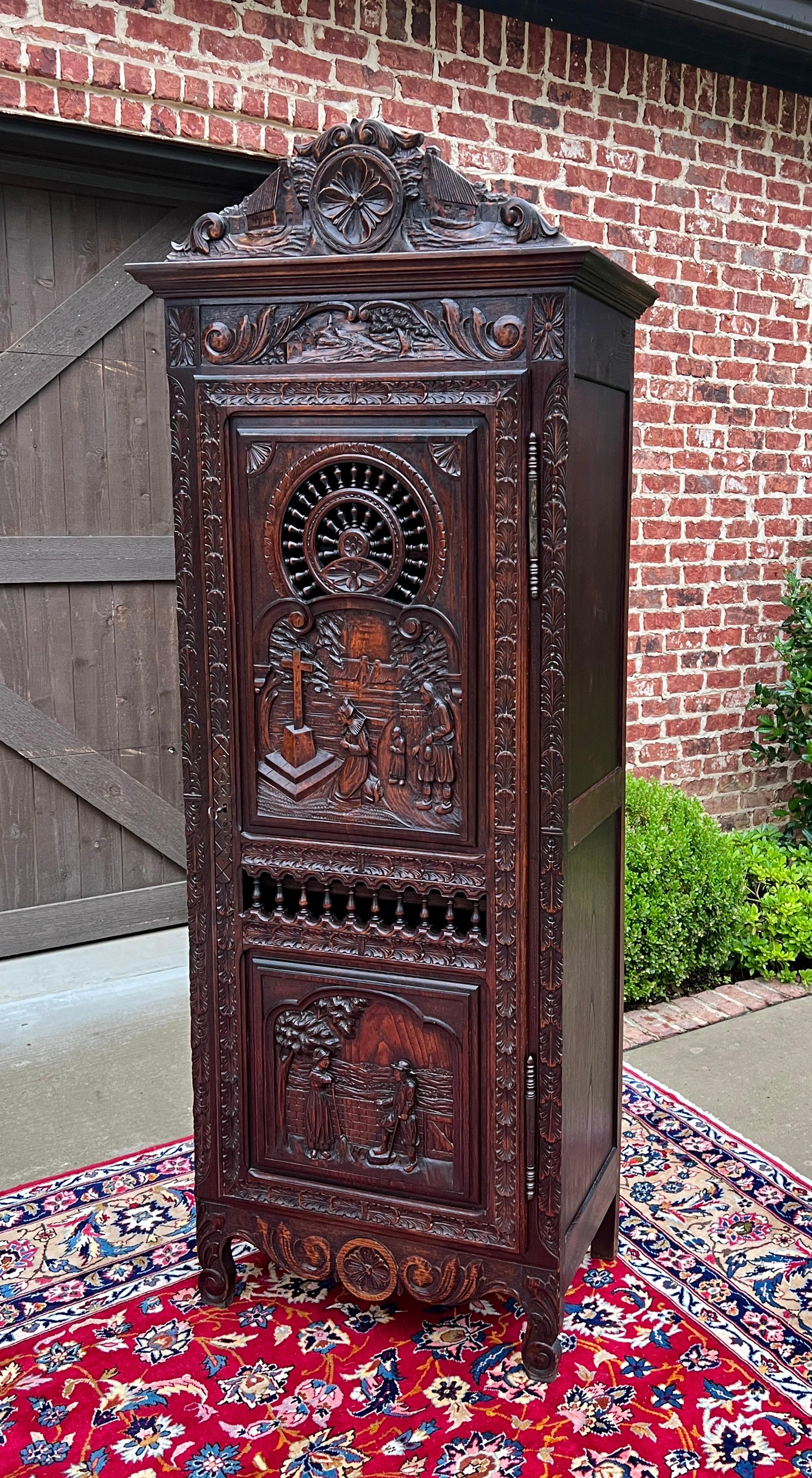 CHARMING Antique French Breton Chestnut Armoire, Wardrobe, Cabinet, Linen Closet with Interior Shelves c. 1890s


        BEAUTIFUL STATEMENT PIECE~~French chestnut armoire, wardrobe or cabinet with carved crown and original key~~excellent storage
