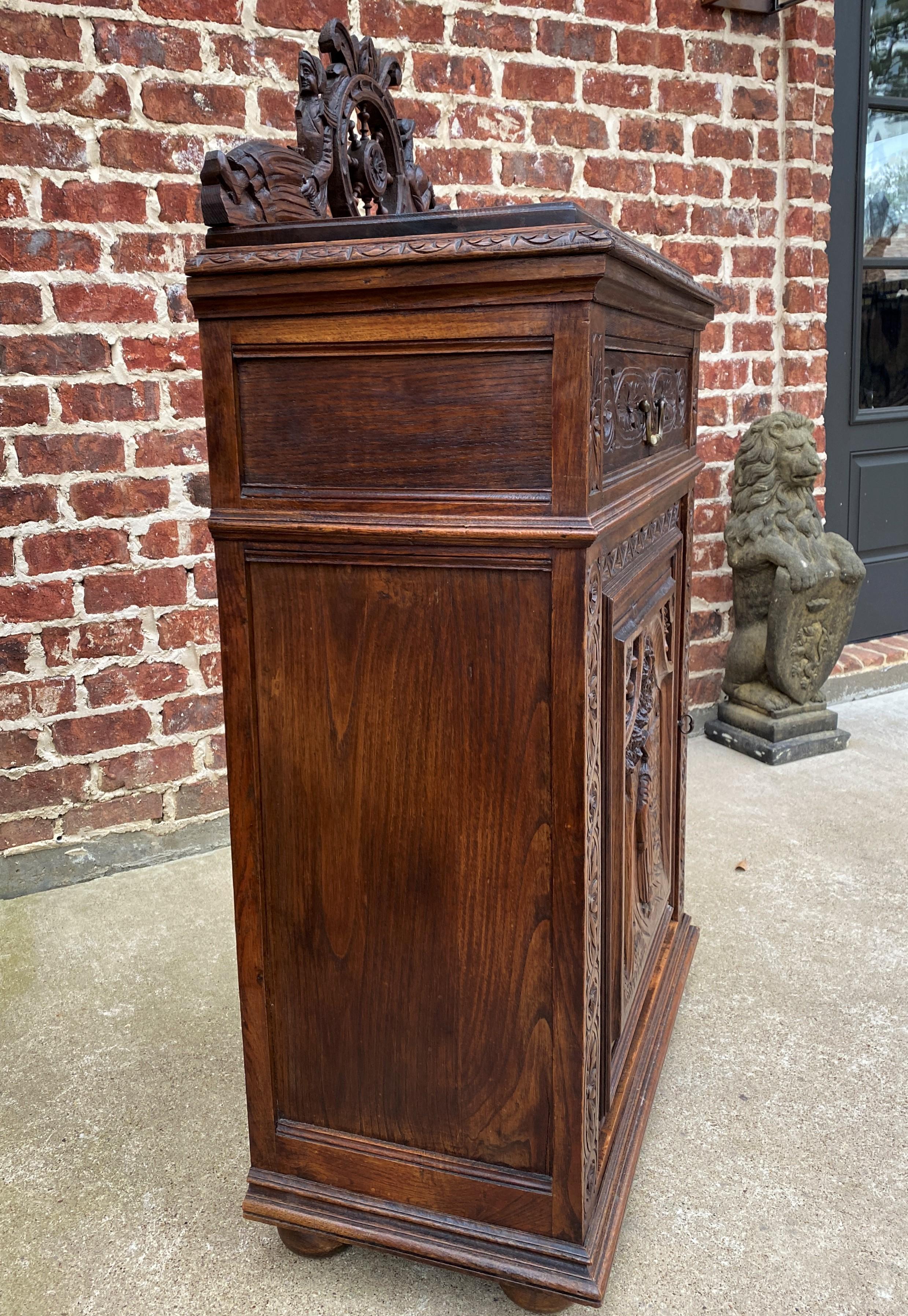 Antique French Breton Jam Cabinet Cupboard Liquor Cabinet Bar Oak Confiture Key 8