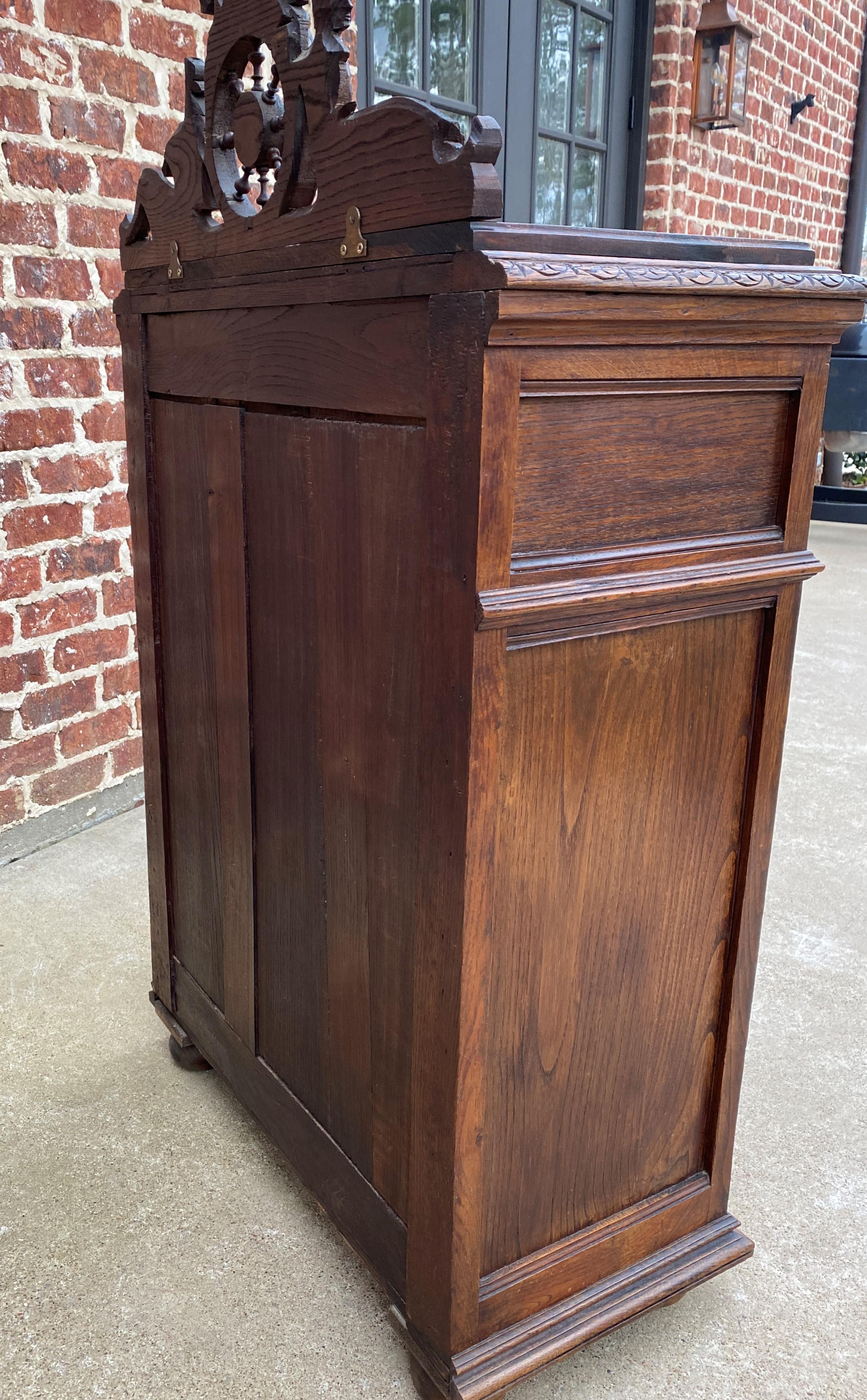Antique French Breton Jam Cabinet Cupboard Liquor Cabinet Bar Oak Confiture Key 9