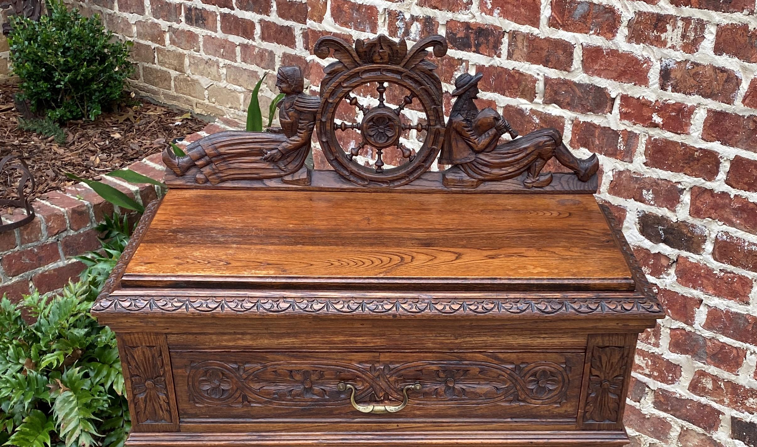 Antique French Breton Jam Cabinet Cupboard Liquor Cabinet Bar Oak Confiture Key In Good Condition In Tyler, TX