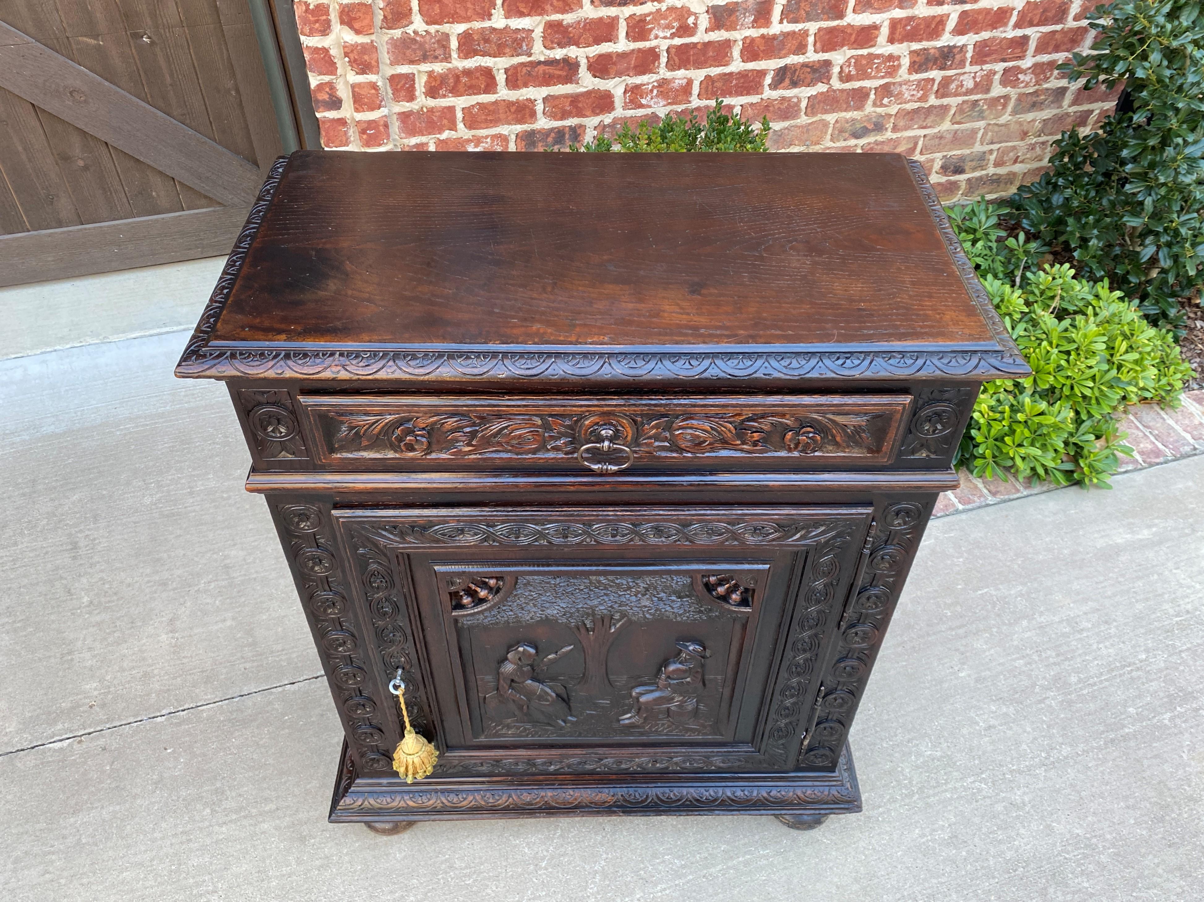 Antique French Breton Jam Cabinet Cupboard Liquor Cabinet Bar Oak Confiture Key 2