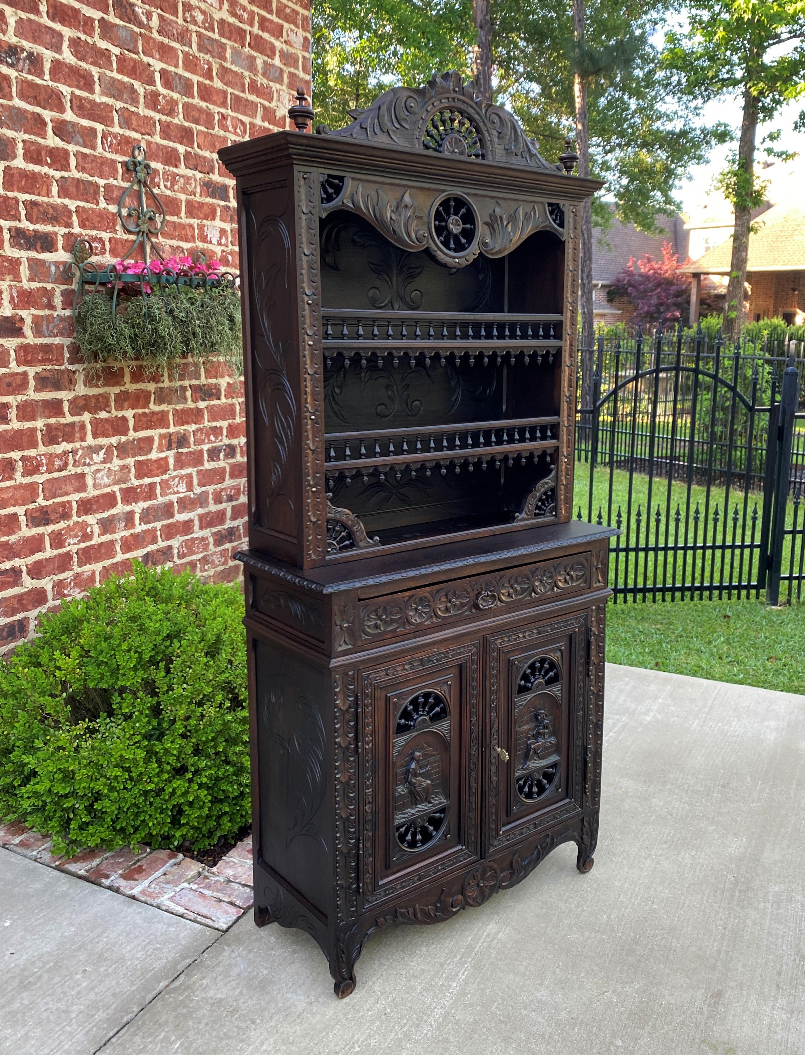 Châtaignier Ancienne commode Buffet Sideboard Server Chestnut Petite 19C