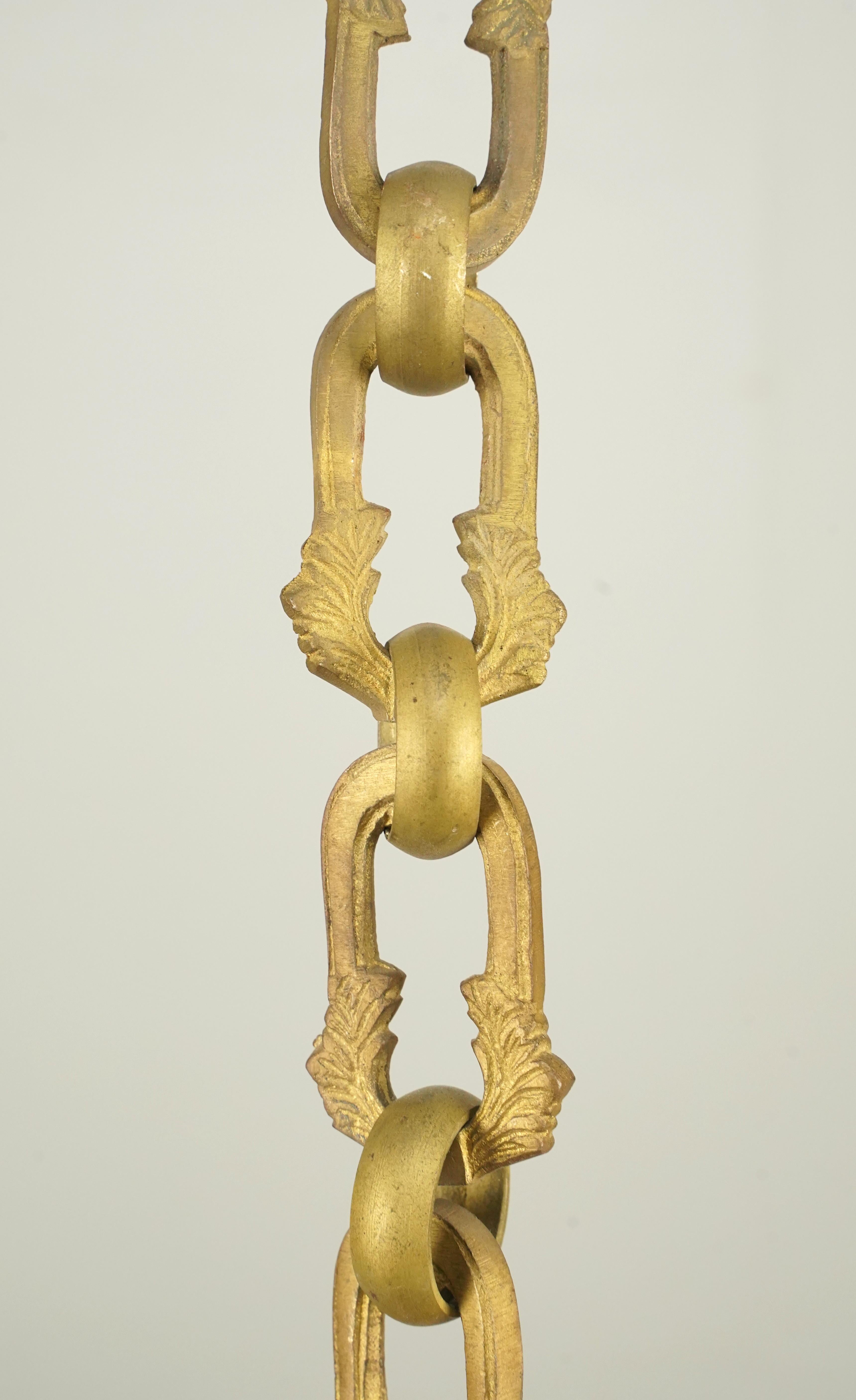Lampadario a 6 bracci a 9 luci in Antique French Bronze in vendita 8