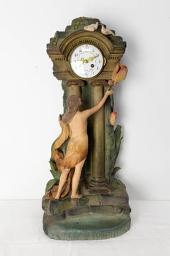 Antike französische Bronze- und Marmor-Kaminuhr Cherub Putten Napoleon III