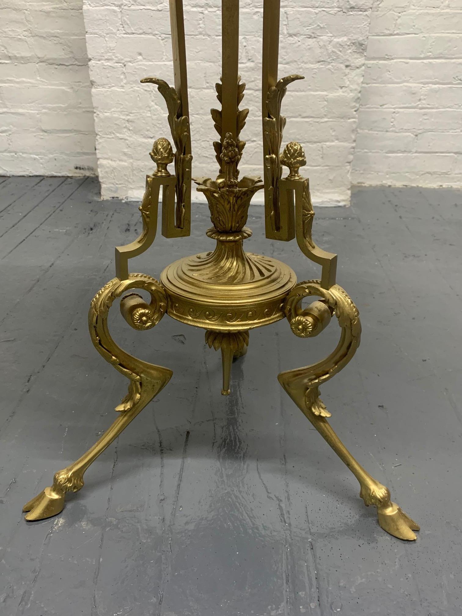 Directoire Antique French Bronze and Marble Pedestal For Sale