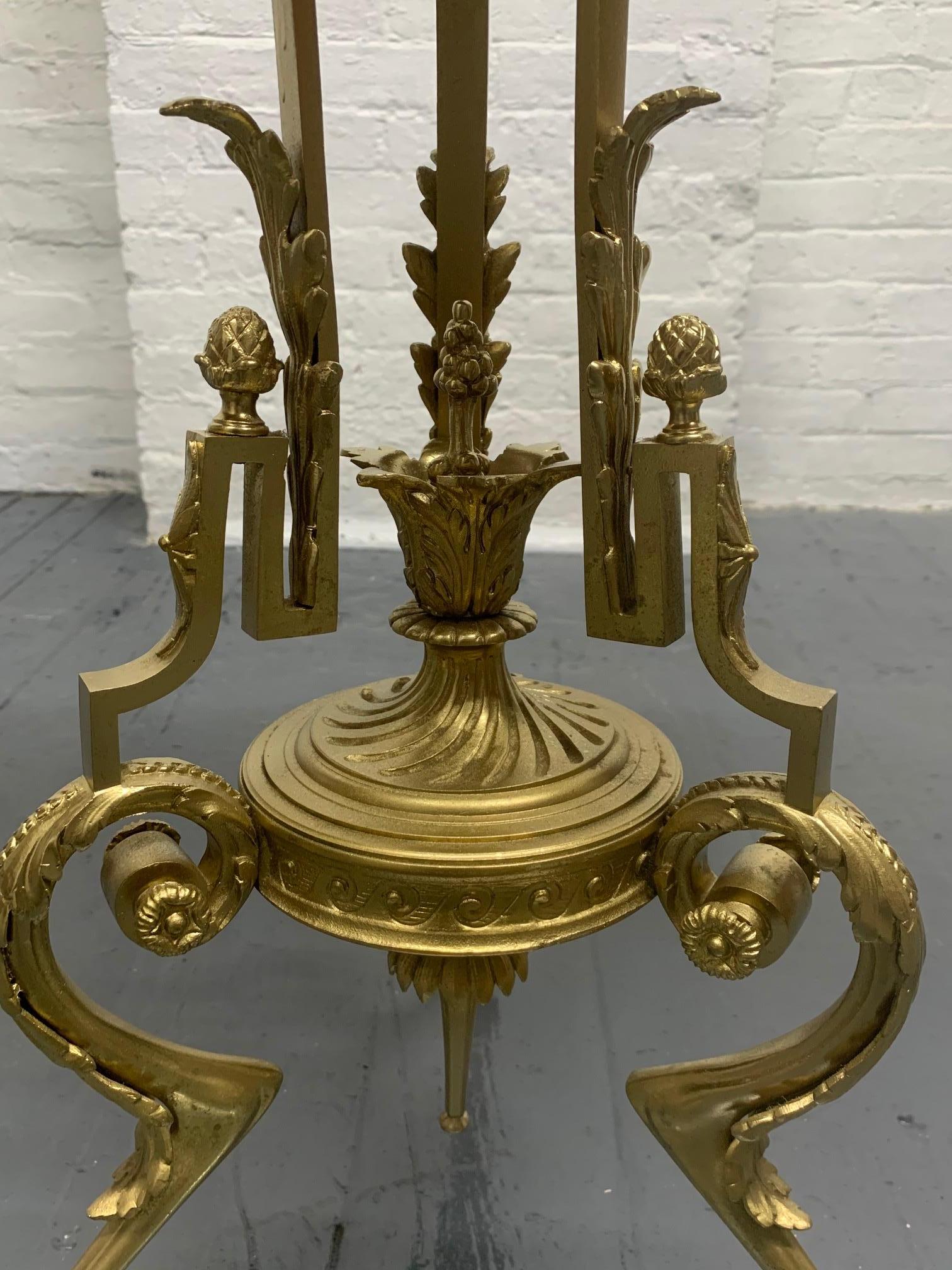 Early 20th Century Antique French Bronze and Marble Pedestal For Sale