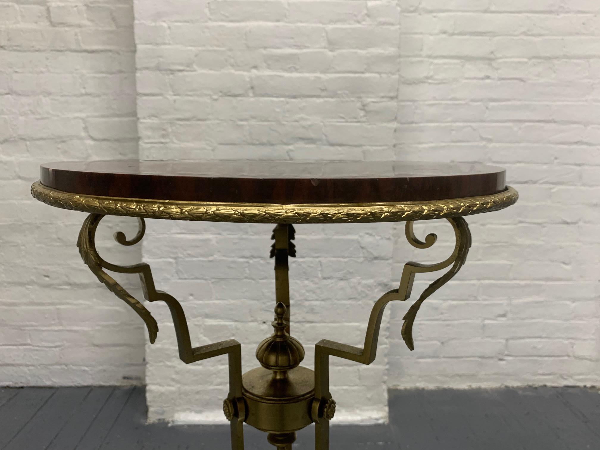 Antique French Bronze and Marble Pedestal For Sale 1