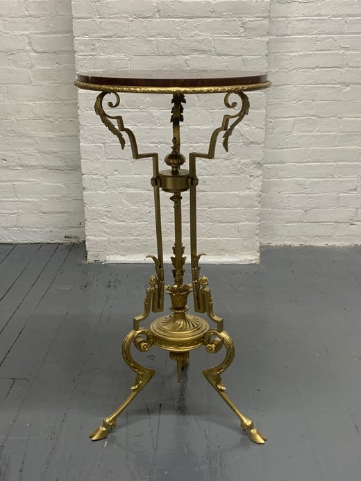 Antique French Bronze and Marble Pedestal For Sale at 1stDibs