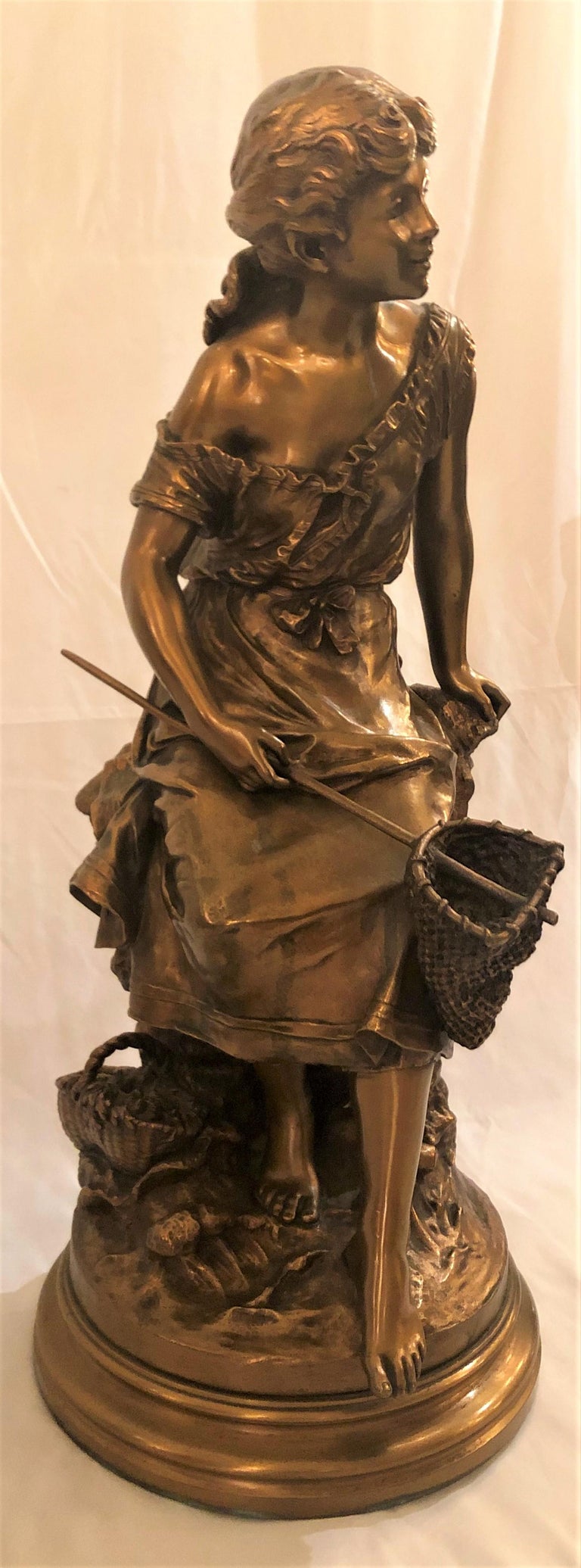 Antique French Bronze Auguste Moreau Statue, circa 1900 at 1stDibs
