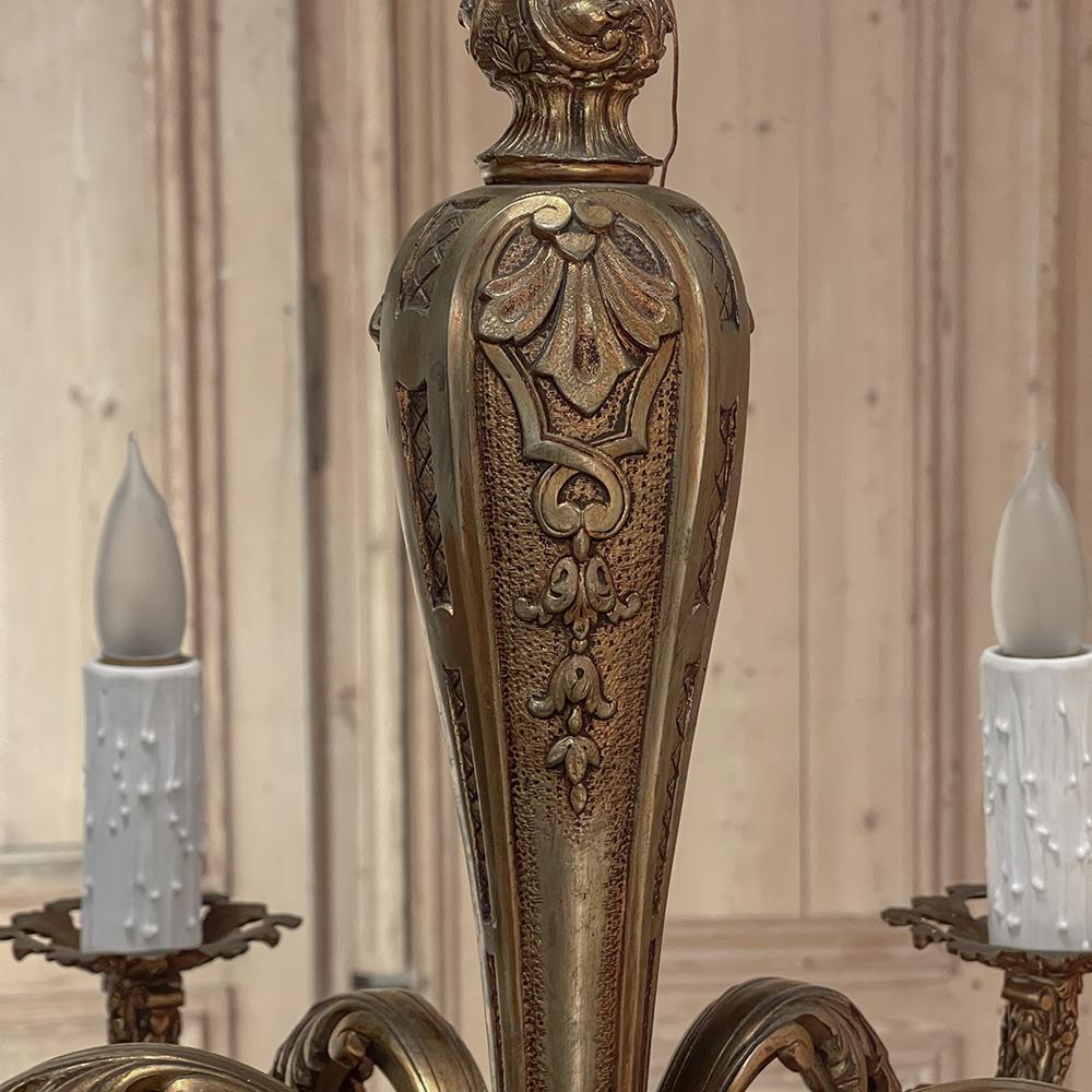 Antiker französischer Bronze-Barock-Kronleuchter „Mazarin“ im Angebot 4