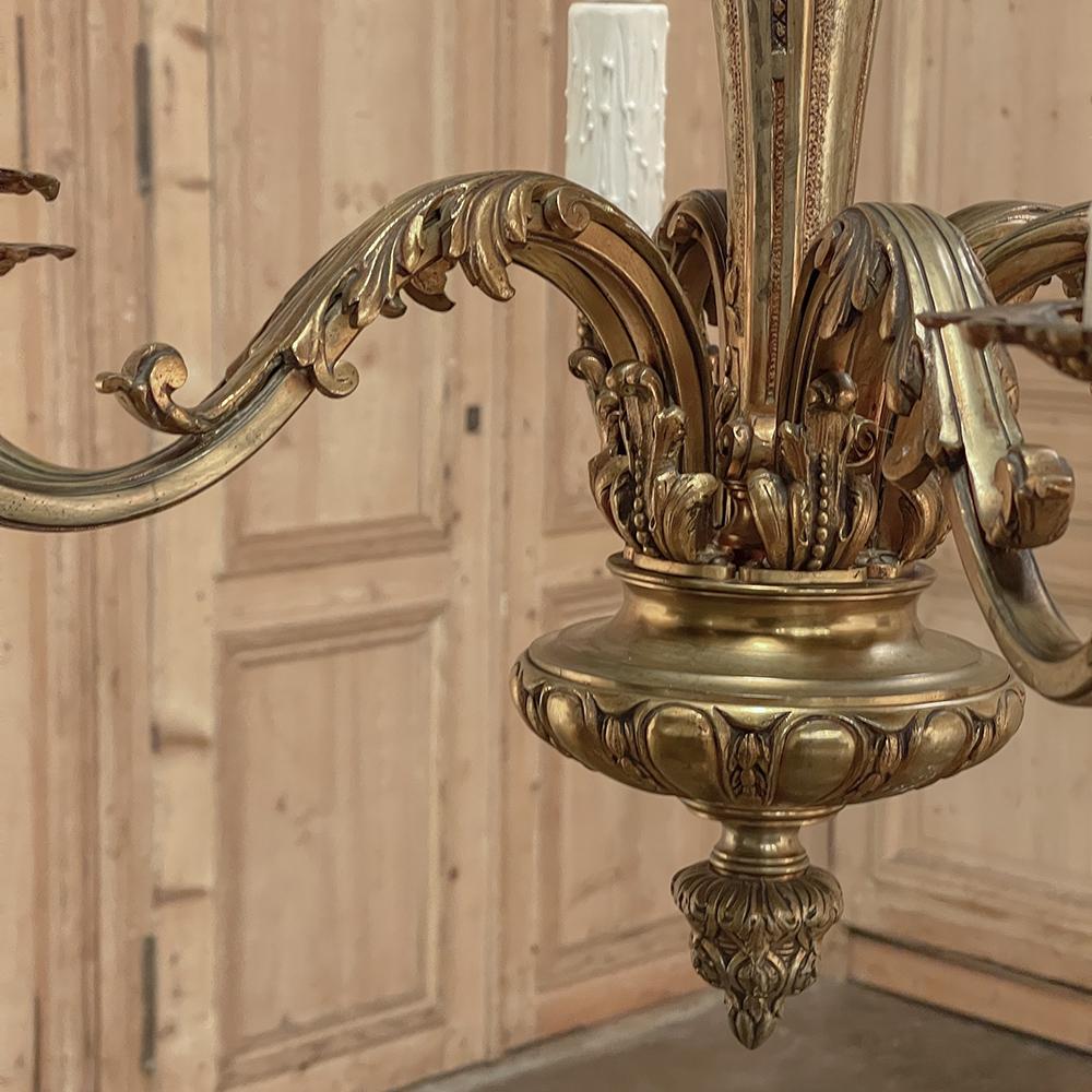 Antiker französischer Bronze-Barock-Kronleuchter „Mazarin“ im Angebot 6