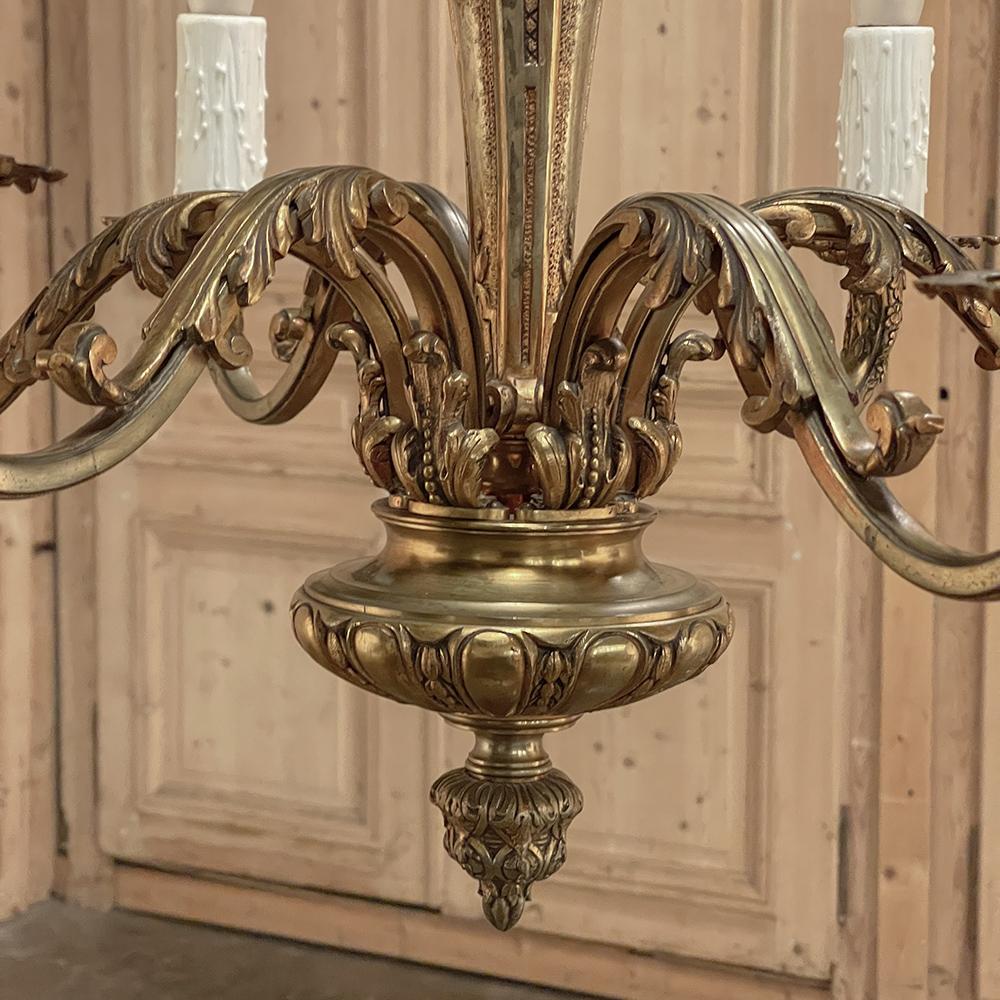 Antiker französischer Bronze-Barock-Kronleuchter „Mazarin“ im Angebot 2