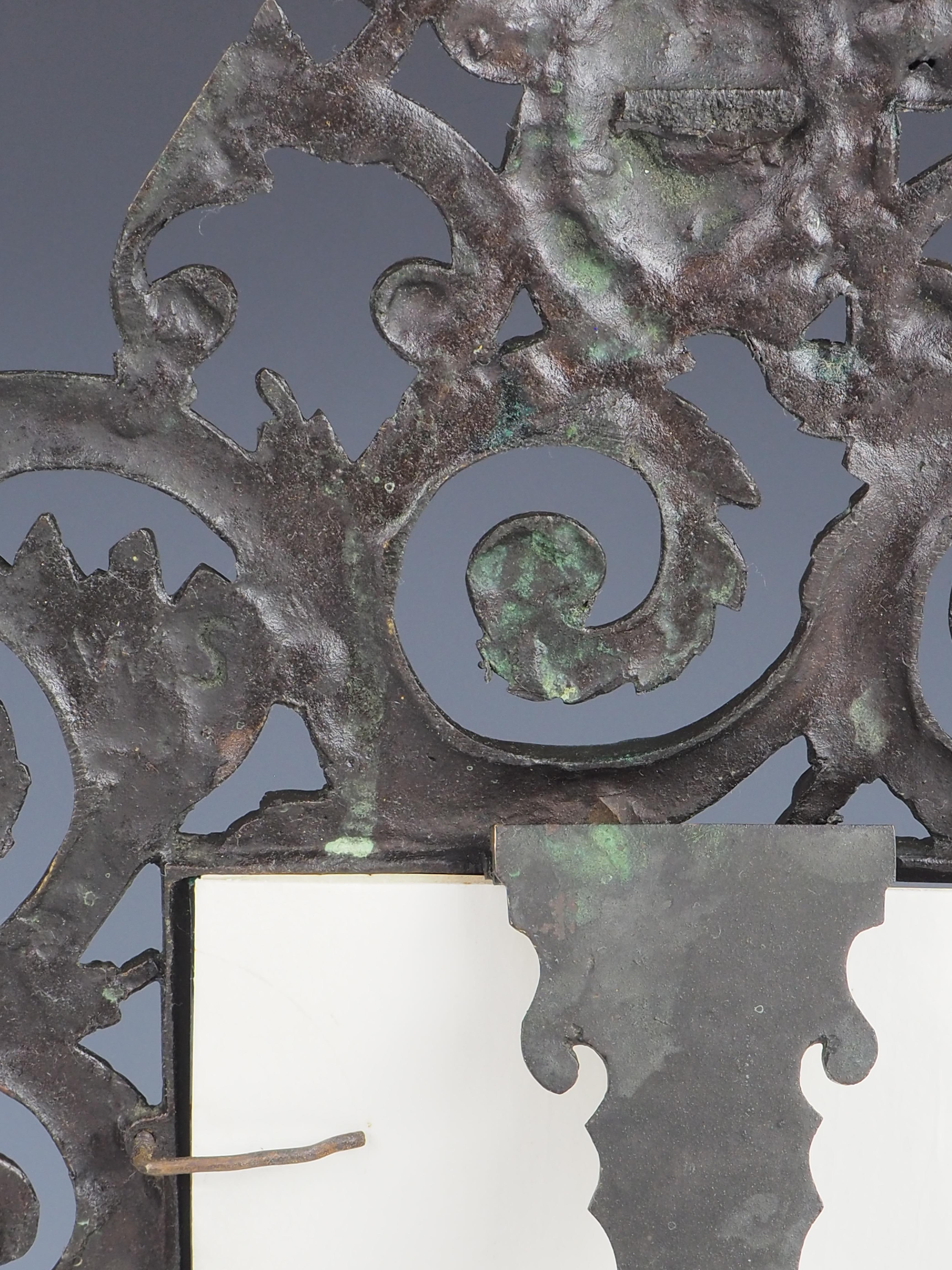 Bronze Cadre photo baroque français ancien en bronze (estampillé) en vente