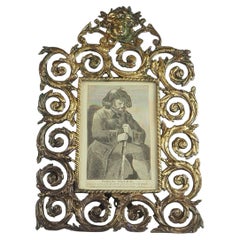 Antique French Bronze Baroque Photo Frame (Stamped)