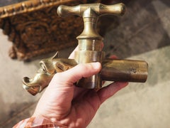 Antique French Bronze Barrel Spout, 19th Century