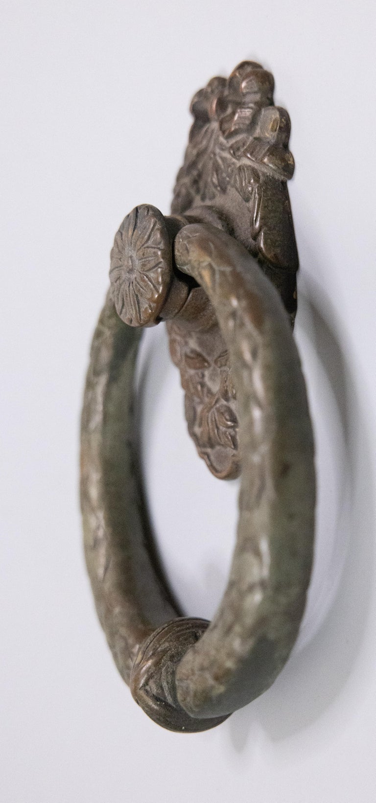 Antique French Bronze Bow Door Knocker, circa 1900 at 1stDibs