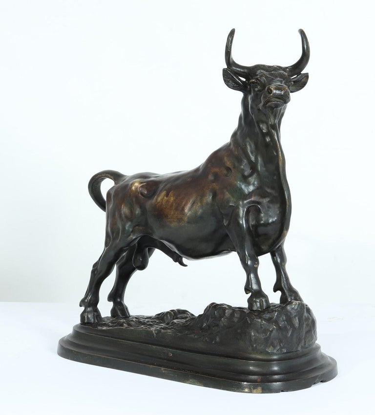 Antique French Bronze Bull Sculpture by Bonheur at 1stDibs