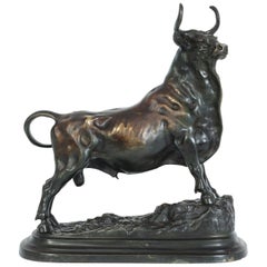 Antique French Bronze Bull Sculpture by Bonheur