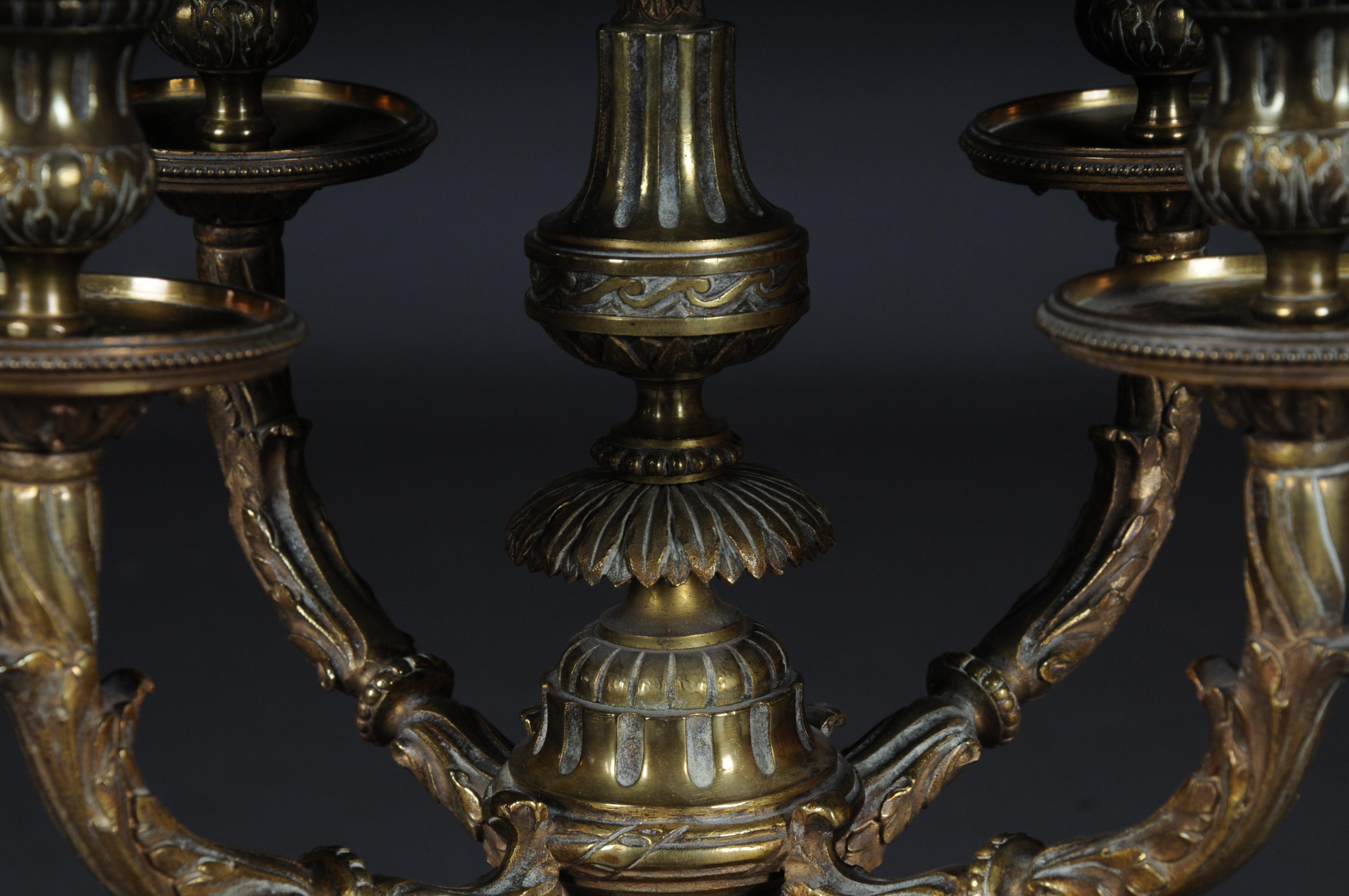 Antique French Bronze Candelabra / Candelabra Louis Seize XVI For Sale 5