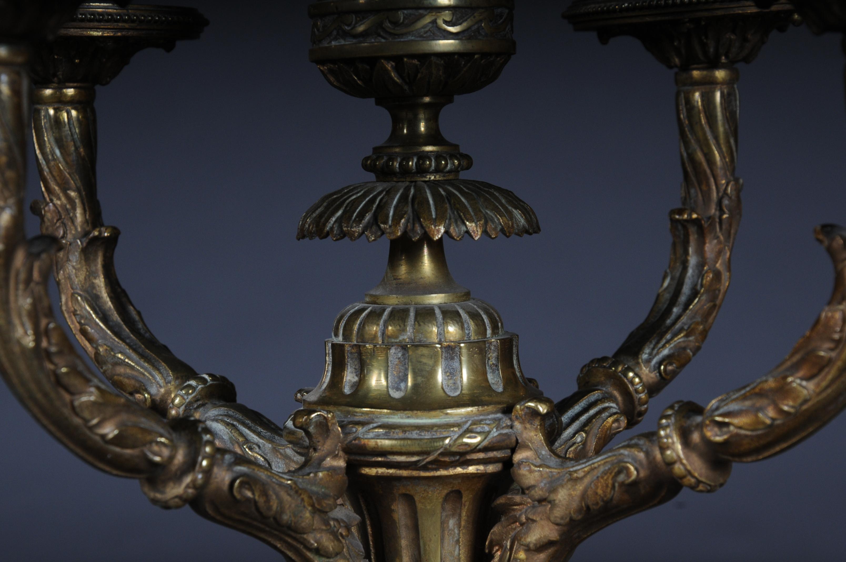 Antique French Bronze Candelabra / Candelabro Louis Seize XVI in vendita 7