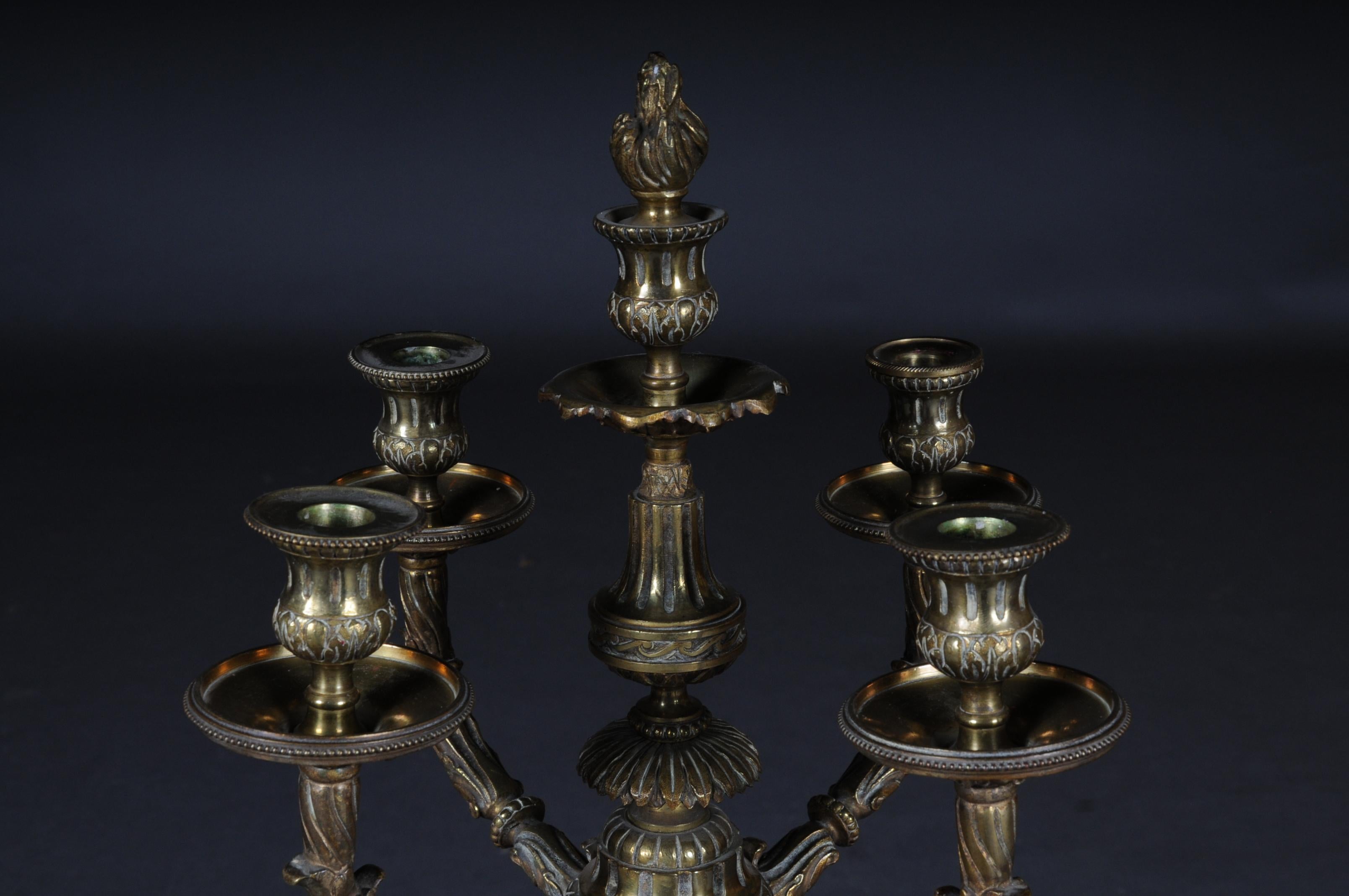 Antique French Bronze Candelabra / Candelabra Louis Seize XVI For Sale 9