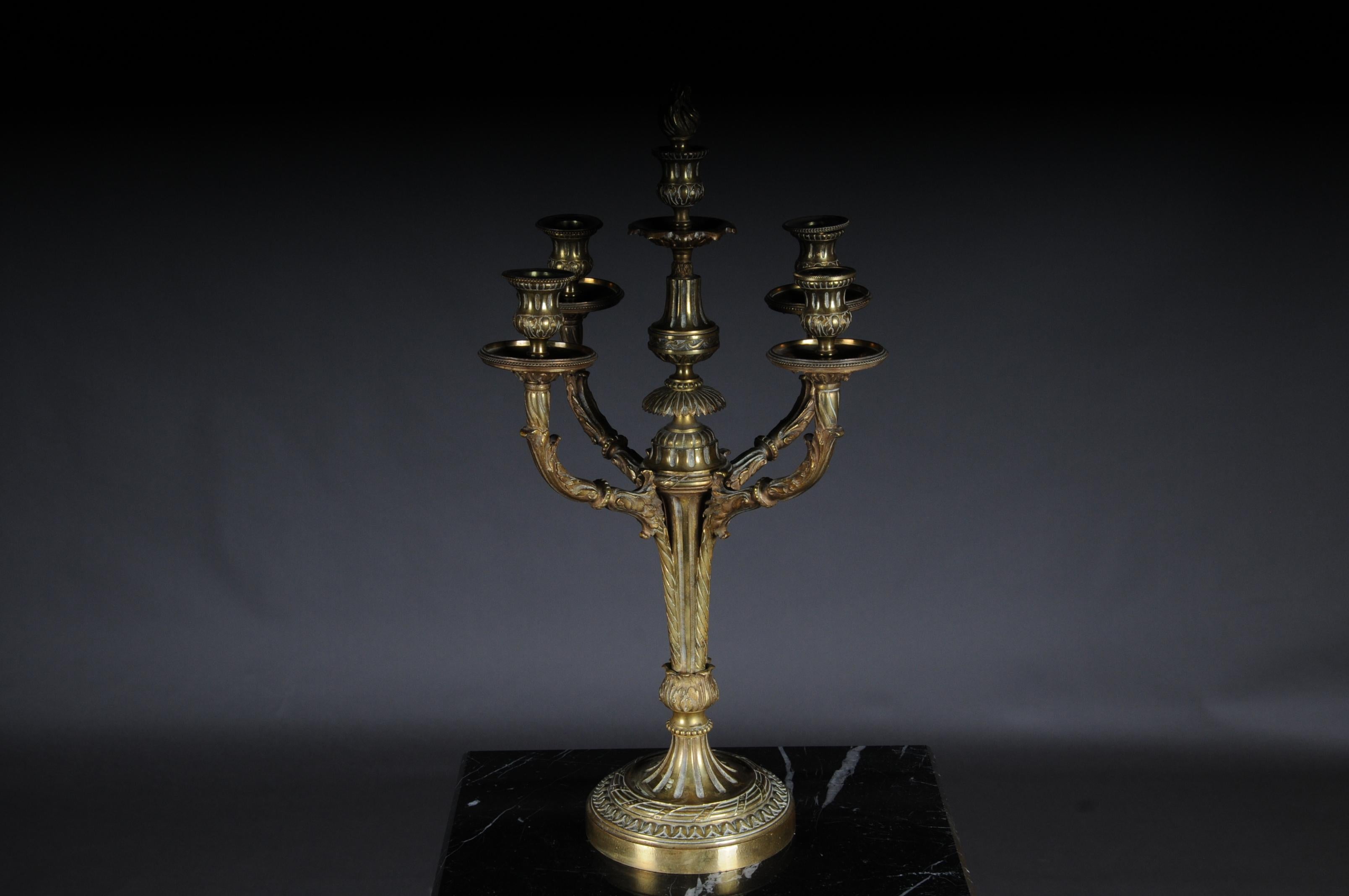 Louis XVI Antique French Bronze Candelabra / Candelabra Louis Seize XVI For Sale