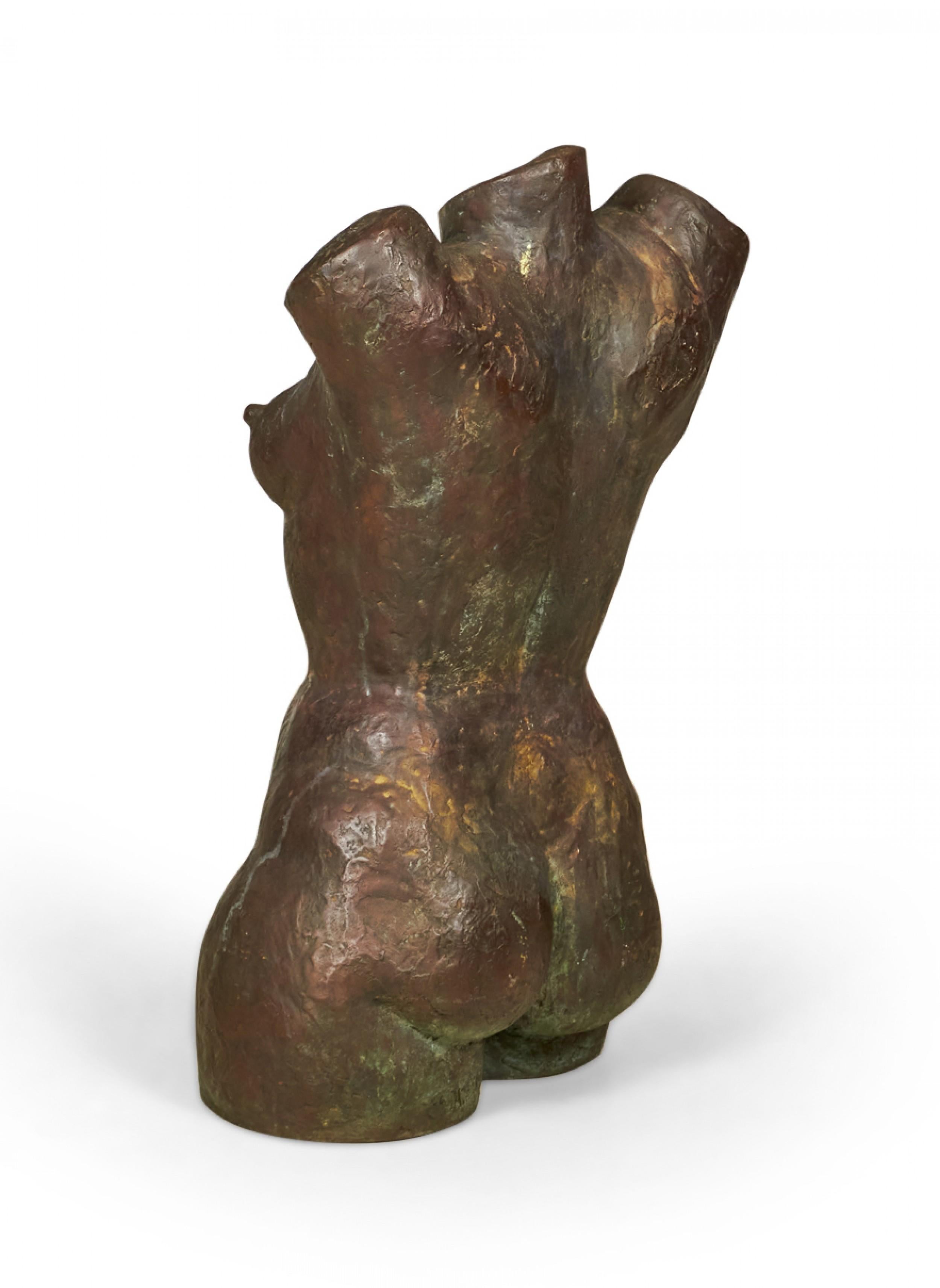 Antike französische Bronzeskulptur eines weiblichen Torso aus Bronzeguss (nach Aristide Maill (Französisch) im Angebot