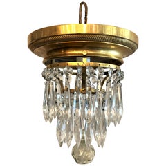 Antique French Bronze D
Ore and Crystal Fixture, circa 1910
