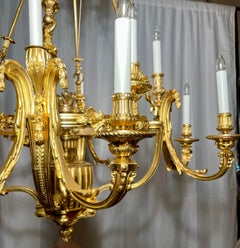 Antique French Bronze D'ore Chandelier, Circa 1880