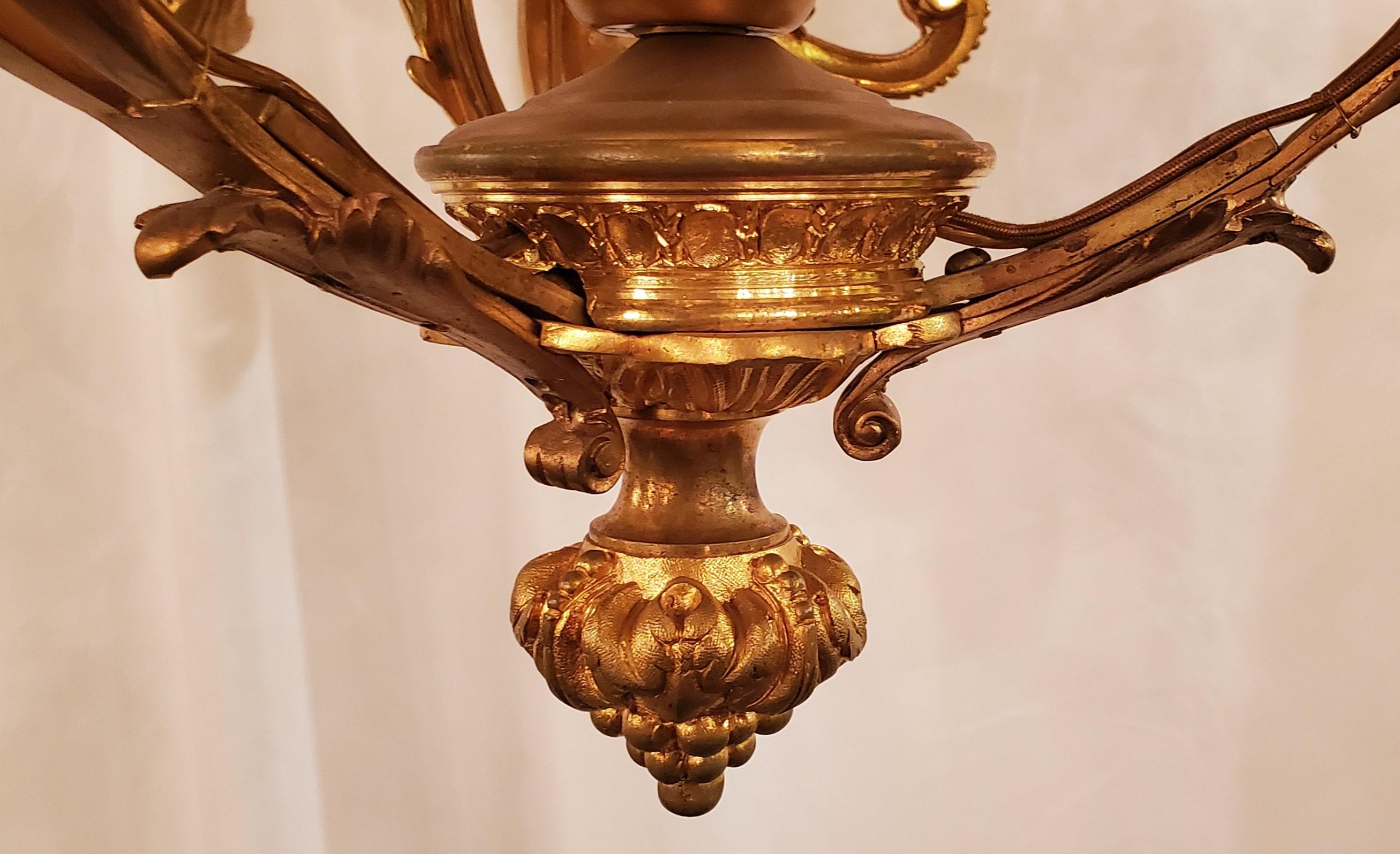Antique French Bronze D'ore Chandelier, circa 1880 For Sale 1