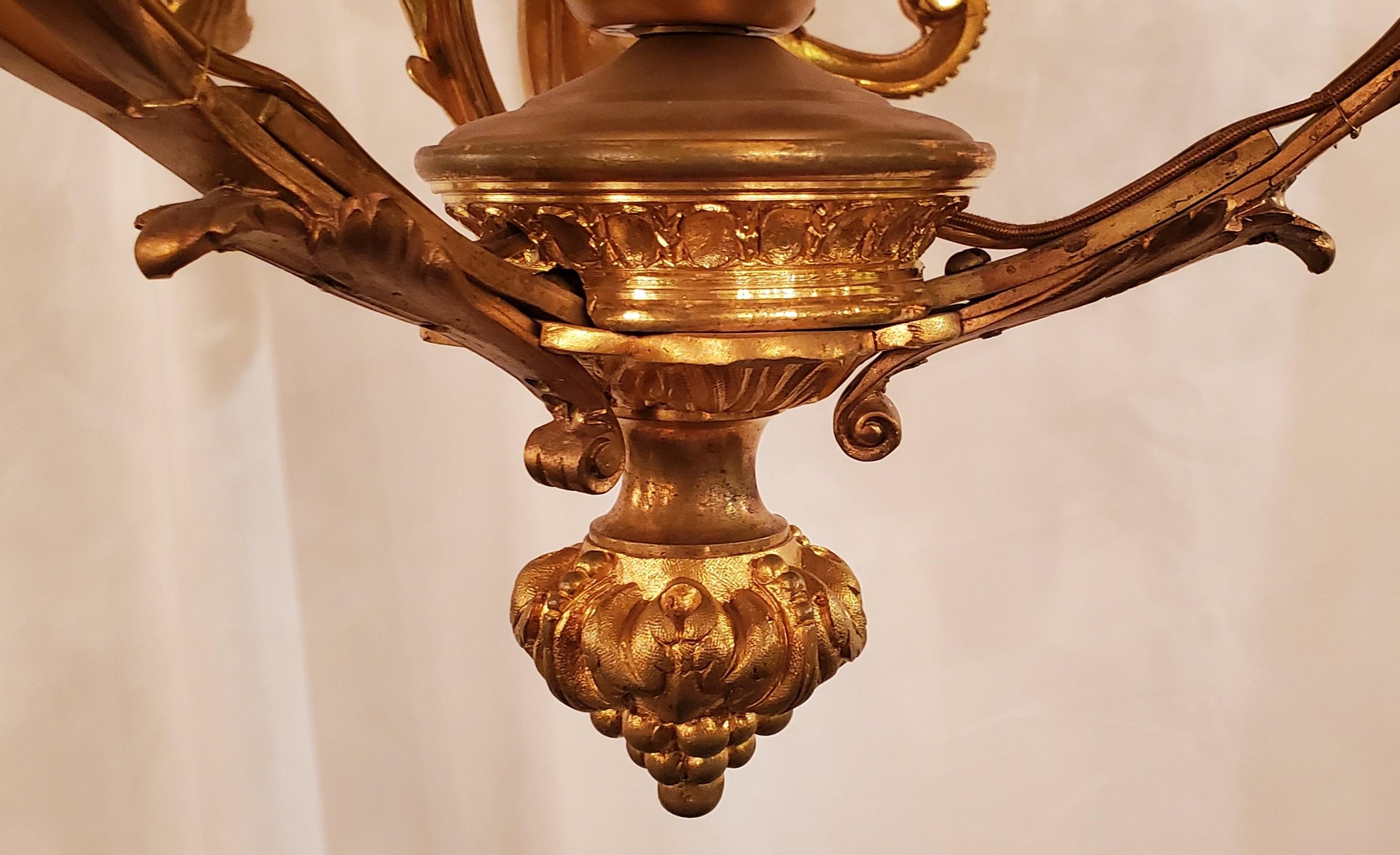 Bronze Lustre français ancien en bronze d'or, vers 1880 en vente