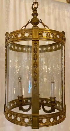 Antique French Bronze Doré Chateau Lantern, circa 1850-1870