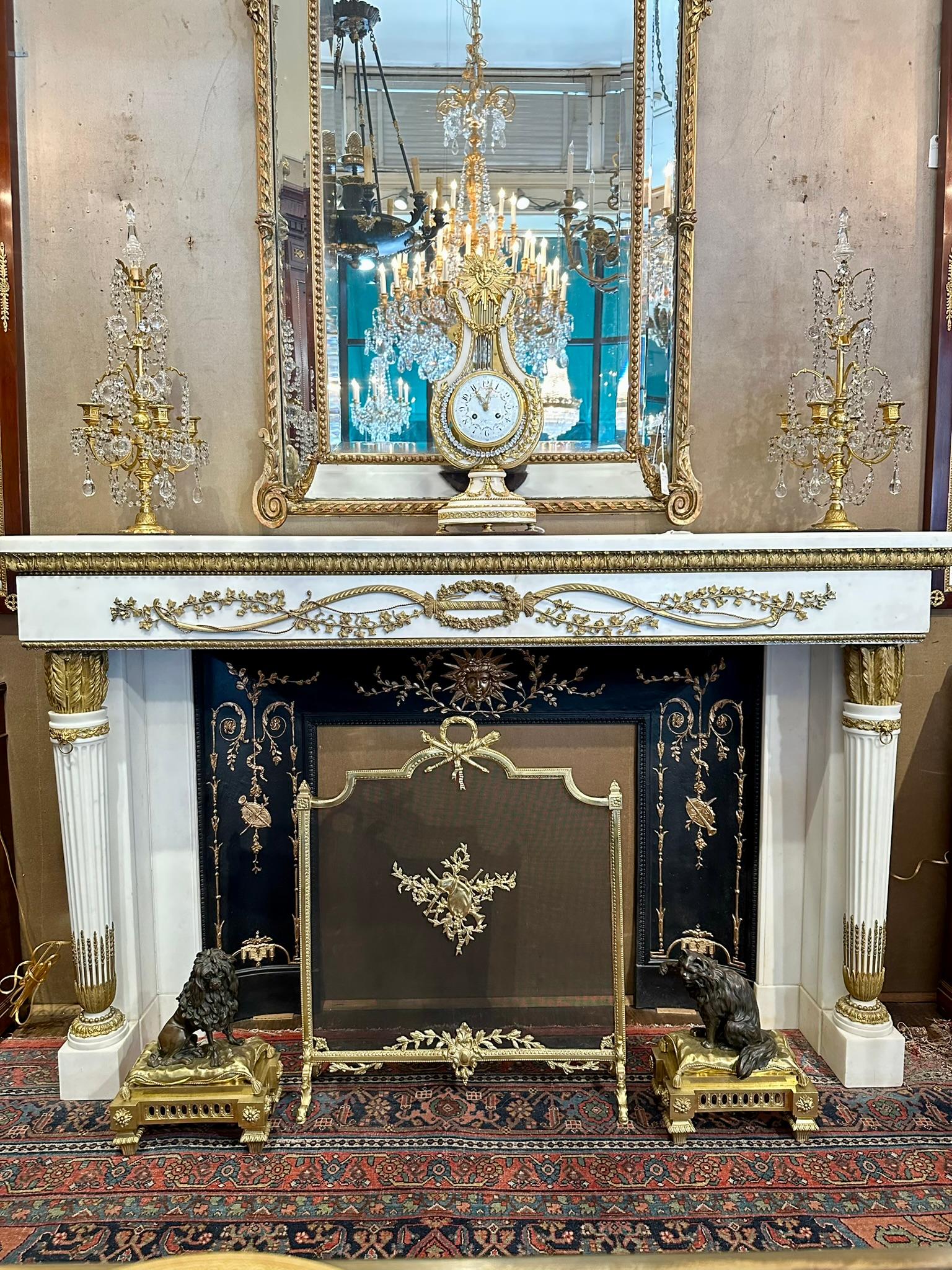 Antique French Bronze D'Ore Fire Screen, Circa 1875-1895. For Sale 4