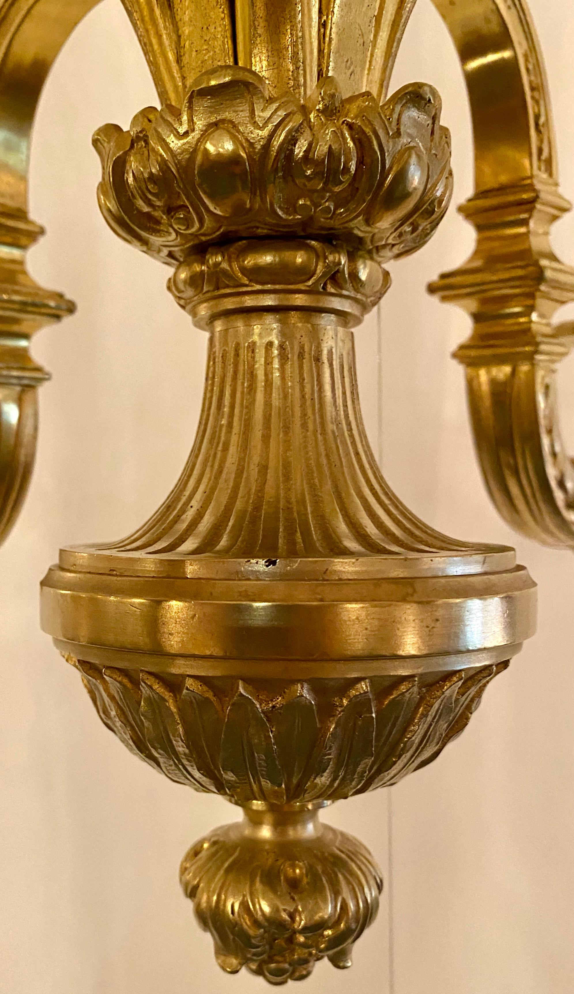 Antico lampadario francese in bronzo doré in stile Luigi XIV, circa 1890 in vendita 1