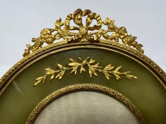 Antique French Bronze D'Ore Onyx Picture Frame