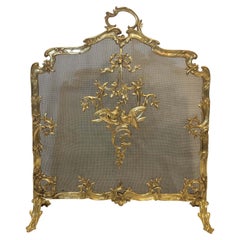 Antique French Bronze Firescreen, circa 1880