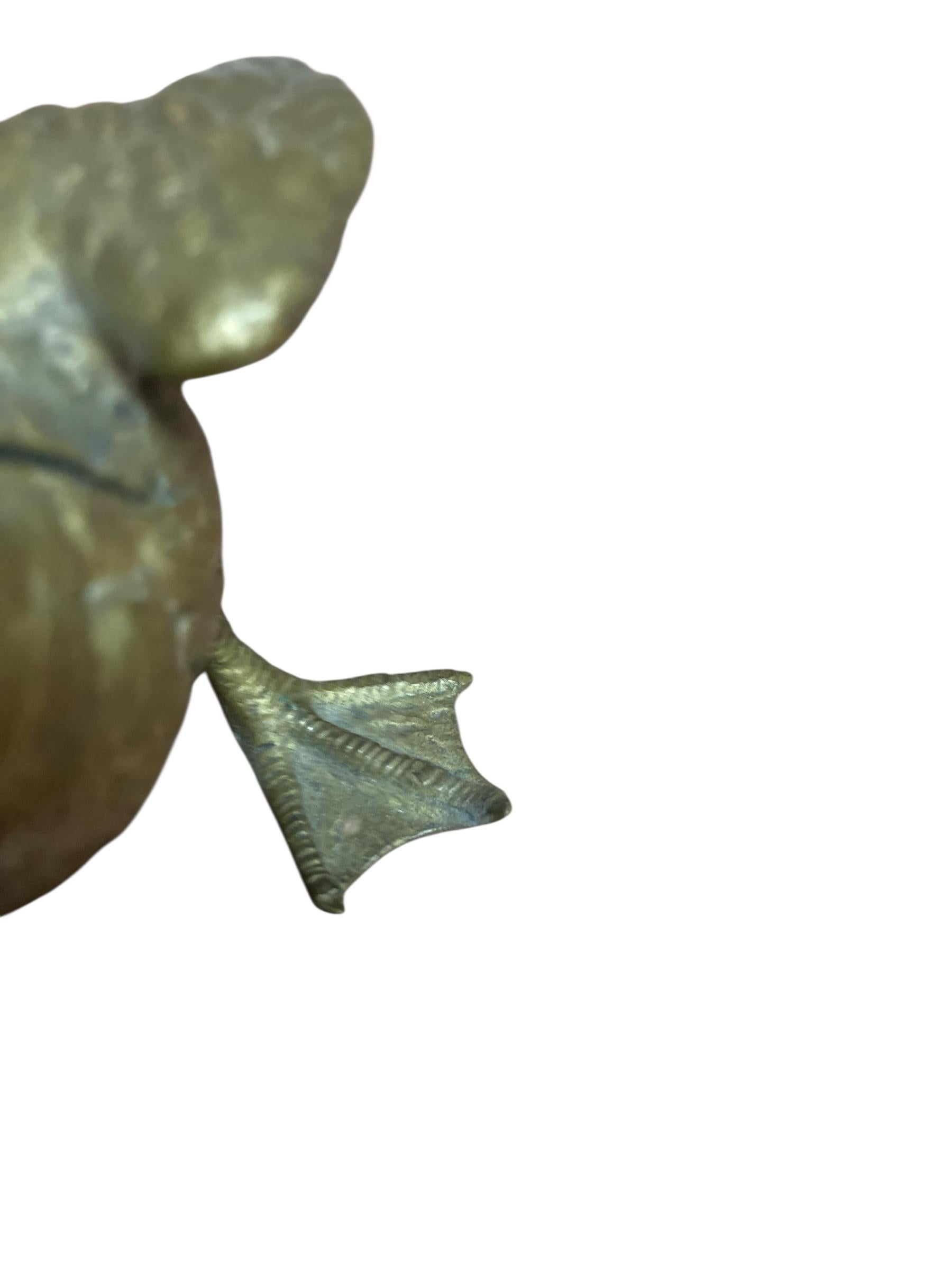 Antiguo tintero de ganso de bronce francés en Bueno estado para la venta en Bishop's Stortford, GB