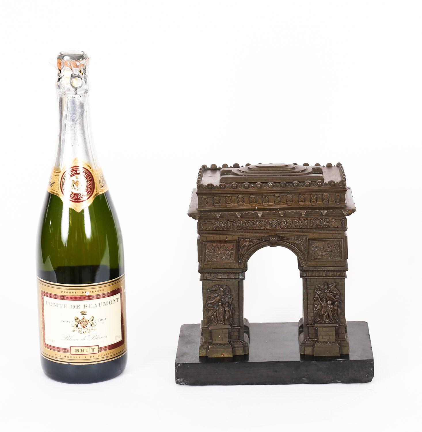 Antique French Bronze Grand Tour Model of The Arc de Triomphe 19th Century For Sale 10