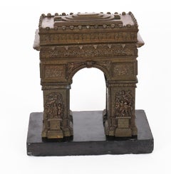Antique French Bronze Grand Tour Model of The Arc de Triomphe 19th Century