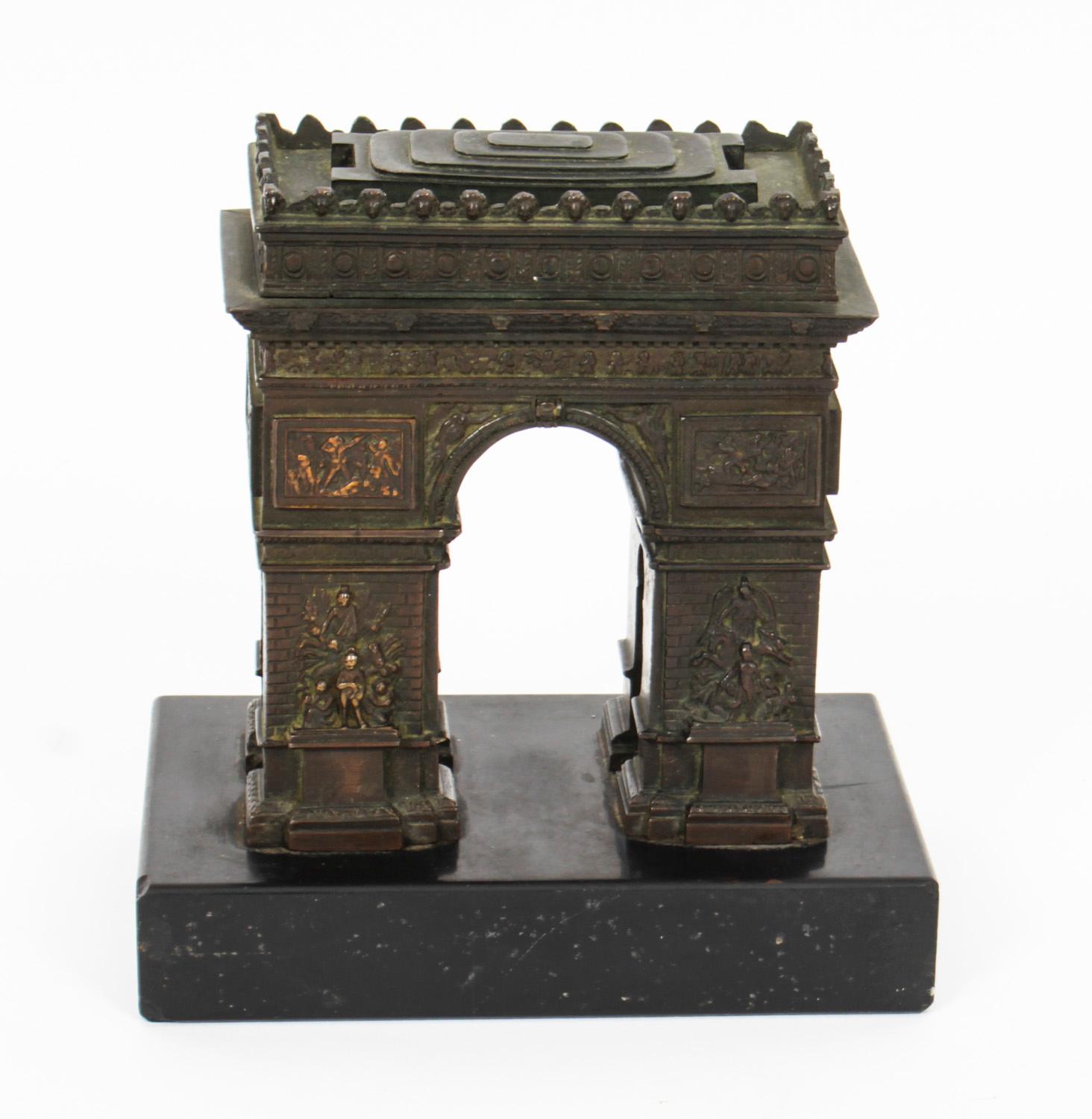 Antique French Bronze Grand Tour Model of the Arc De Triomphe, 19th Century 5